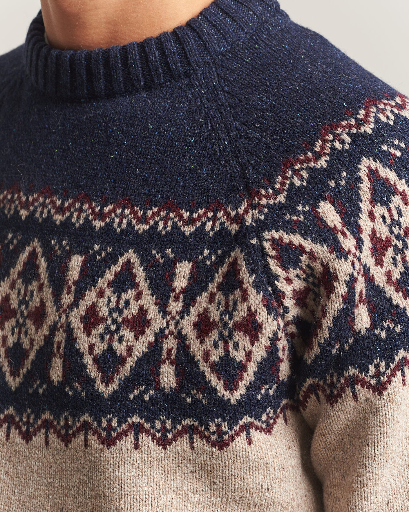 Mies | Puserot | Barbour Lifestyle | Tisbury Fairisle Crew Navy