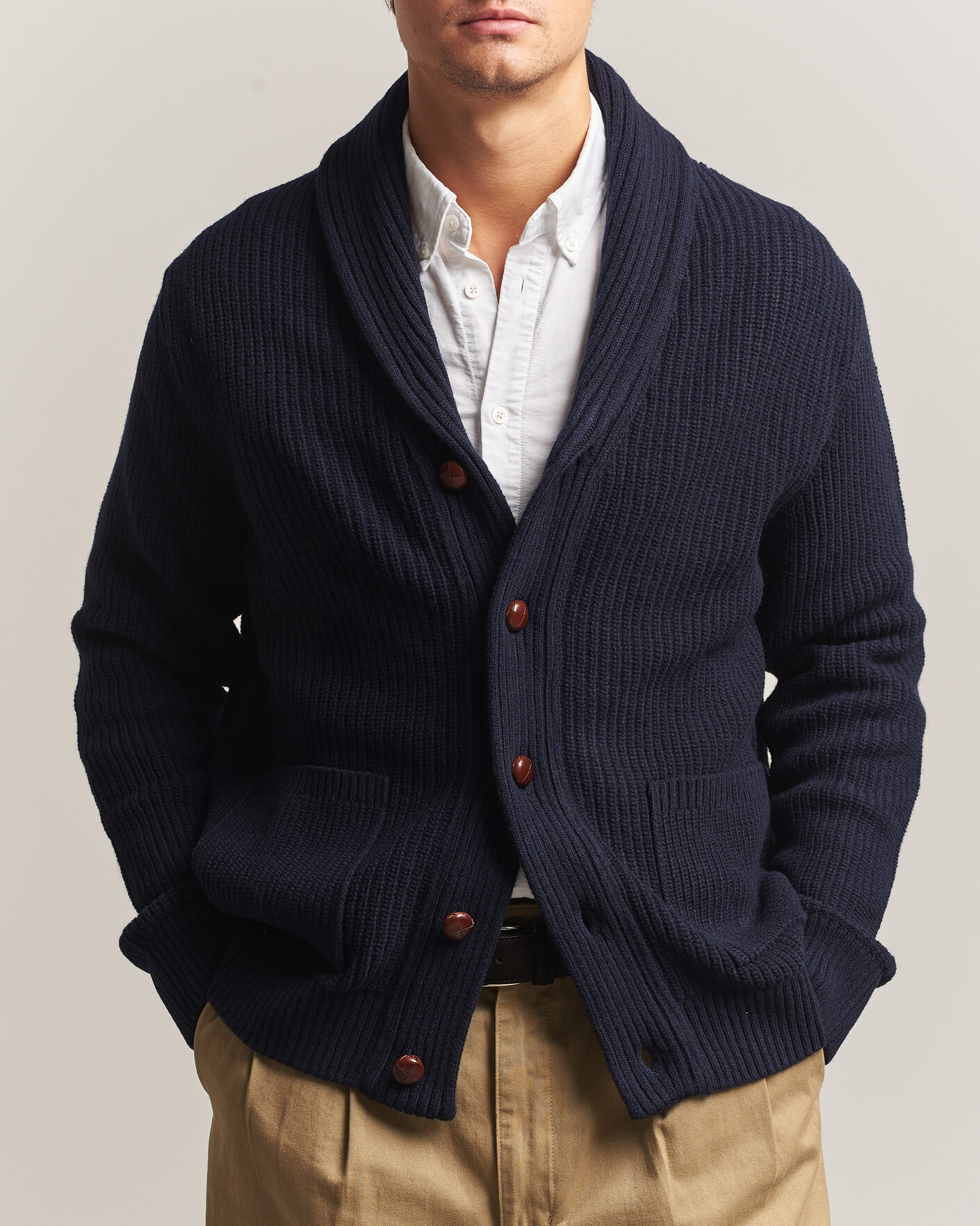 Mies | Puserot | Barbour Lifestyle | Hartland Knitted Shawl Cardigan Navy