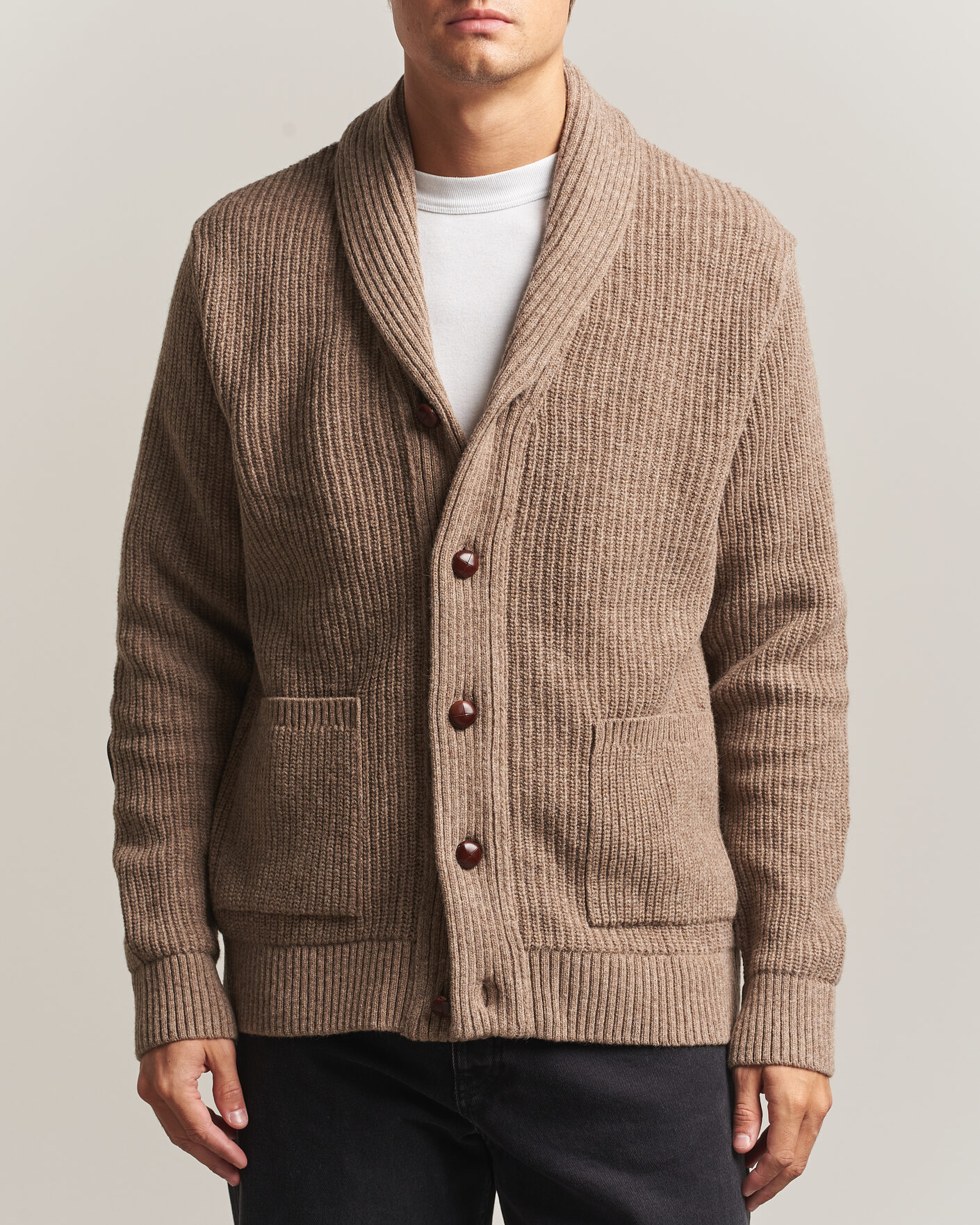 Mies | Puserot | Barbour Lifestyle | Hartland Knitted Shawl Cardigan Stone