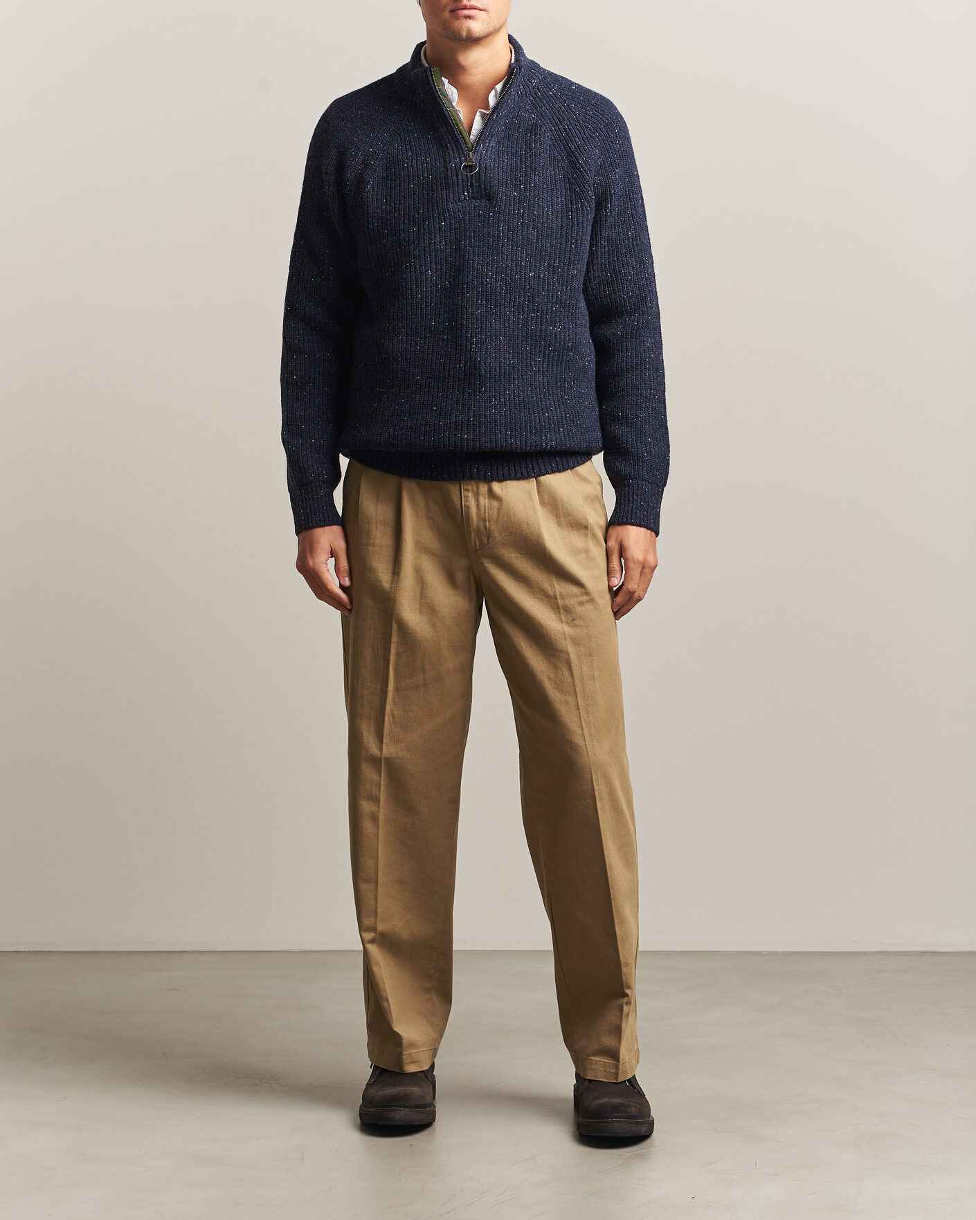 Mies | Puserot | Barbour Lifestyle | Essentials Donegal Half Zip Navy