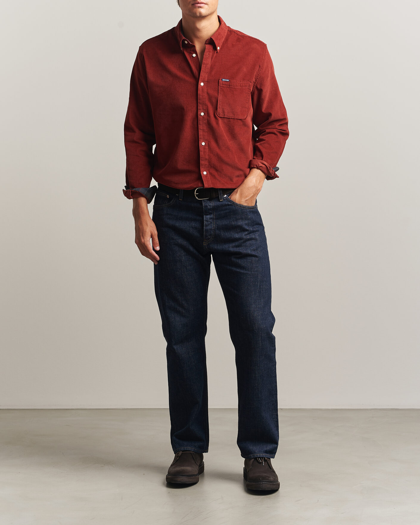 Mies | Kauluspaidat | Barbour Lifestyle | Ramsey Corduroy Shirt Russet Brown