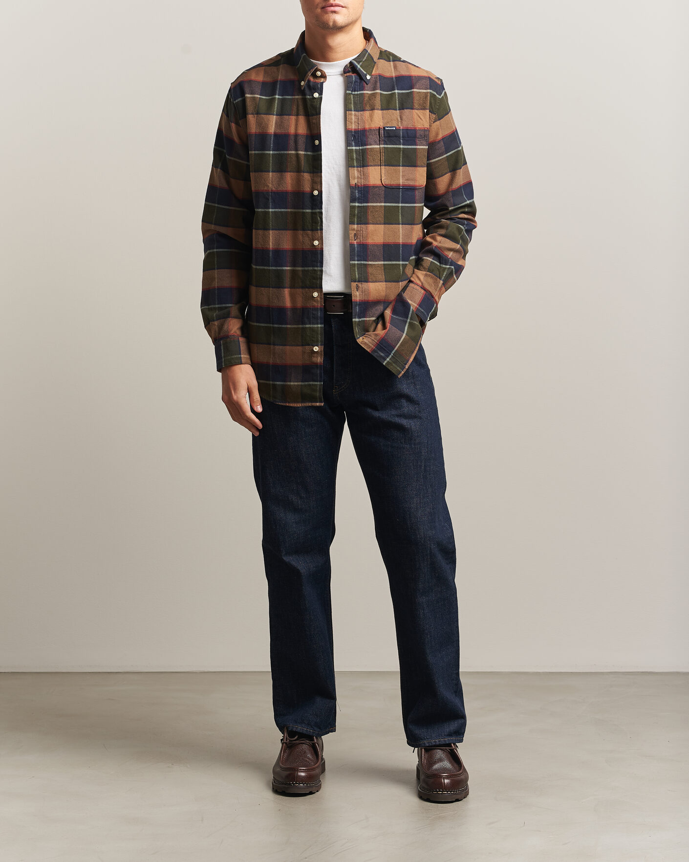 Mies | Kauluspaidat | Barbour Lifestyle | Valey Flannel Check Shirt Olive