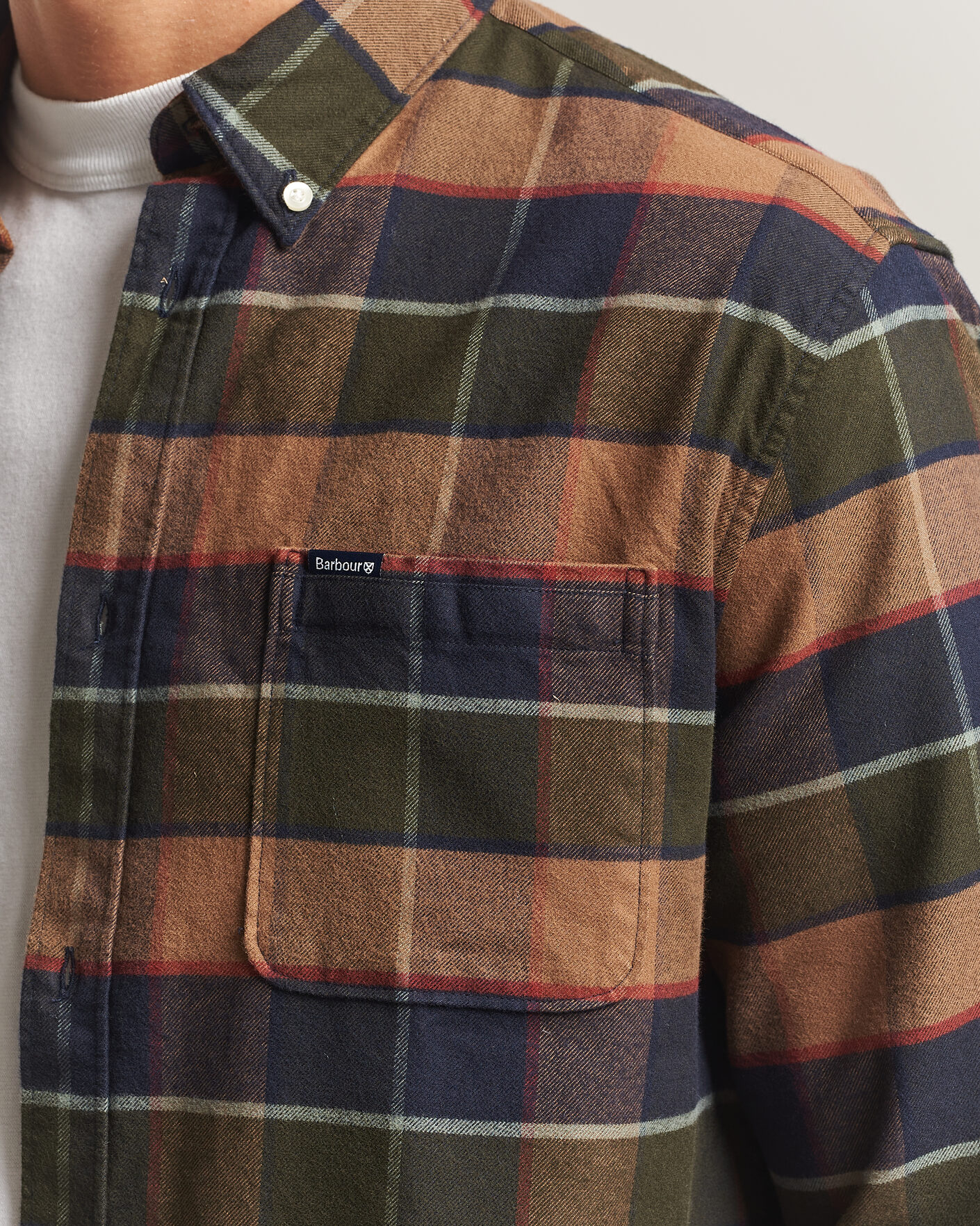 Mies | Kauluspaidat | Barbour Lifestyle | Valey Flannel Check Shirt Olive