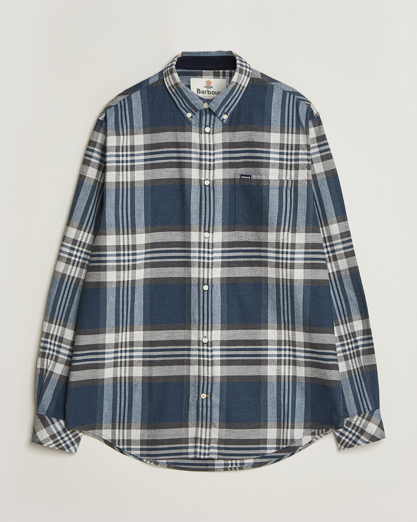 Mies | Kauluspaidat | Barbour Lifestyle | Dove Dave Flannel Check Shirt Grey Marl
