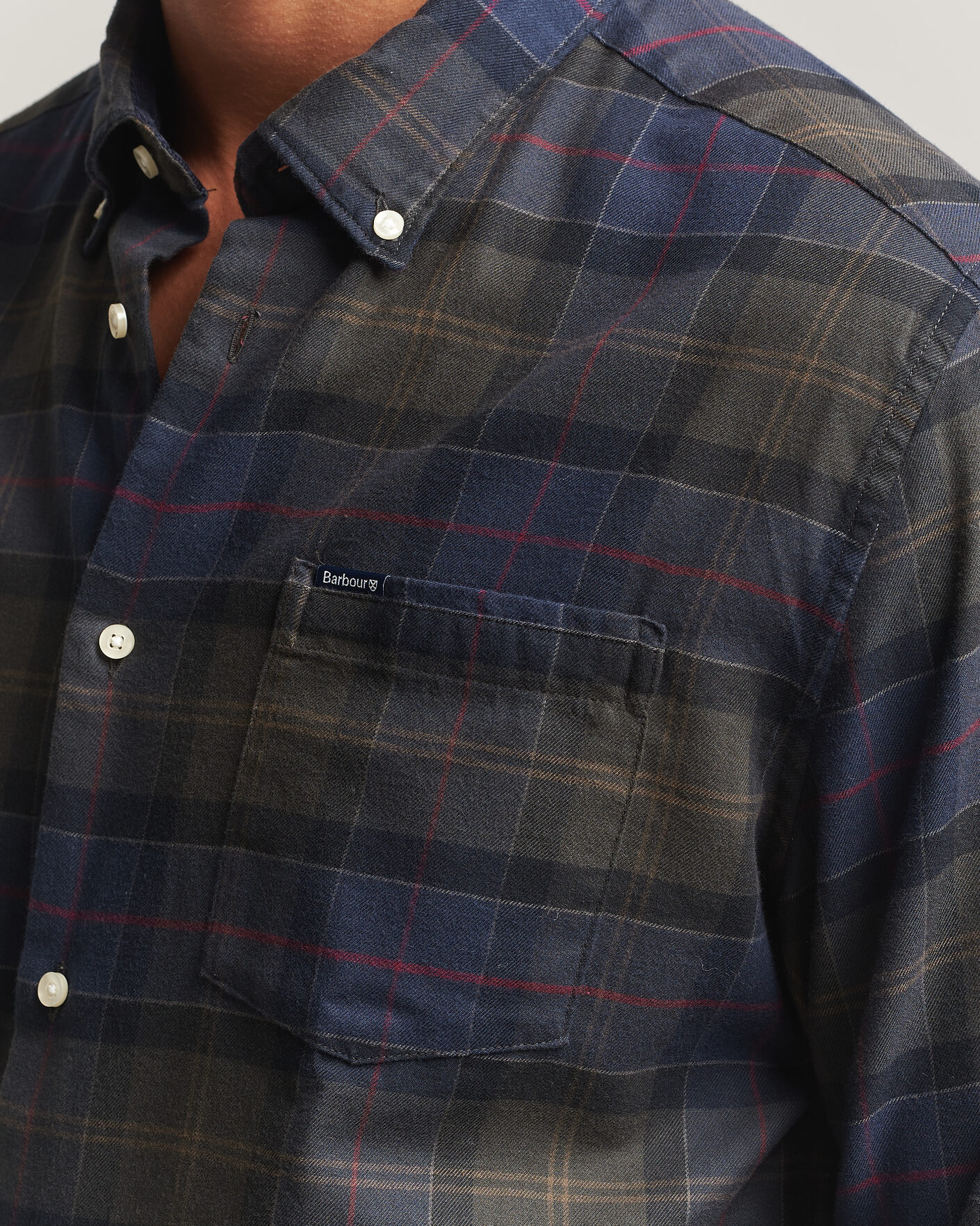 Mies | Kauluspaidat | Barbour Lifestyle | Finkle Gingham Flannel Shirt Navy