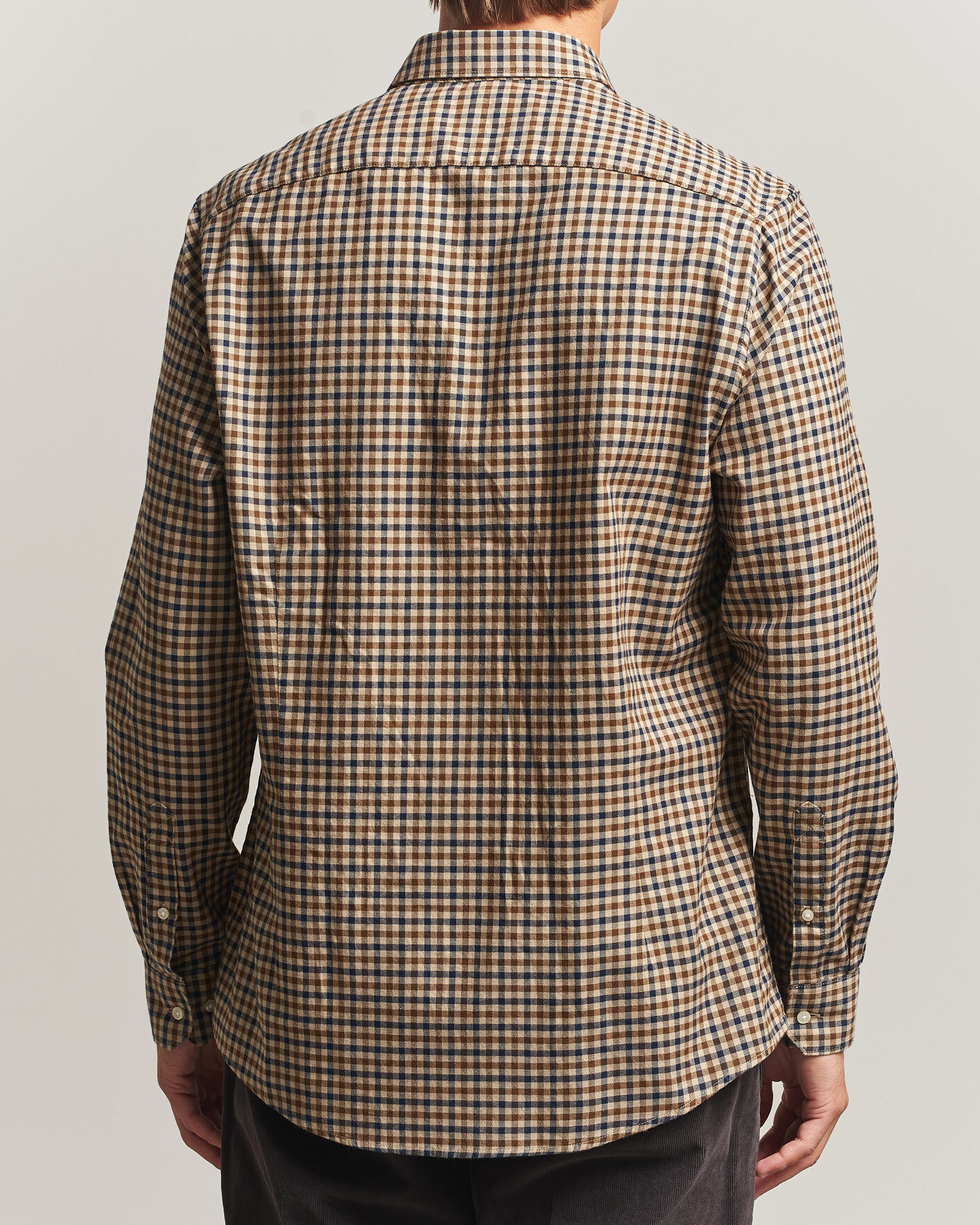 Mies | Kauluspaidat | Barbour Lifestyle | Finkle Gingham Flannel Shirt Dark Sand