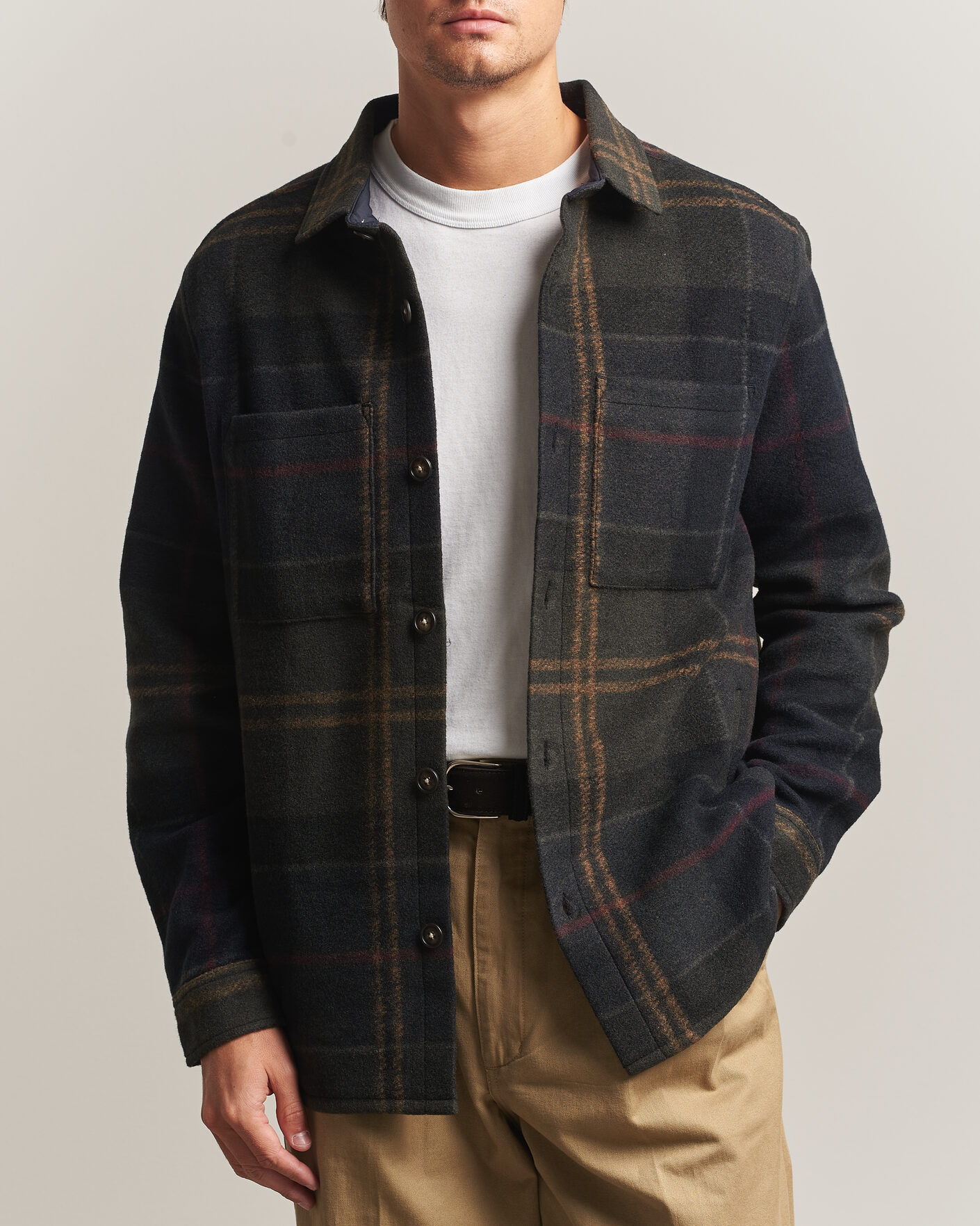 Mies | Kauluspaidat | Barbour Lifestyle | Woodlane Brushed Check Overshirt Shadow Classic