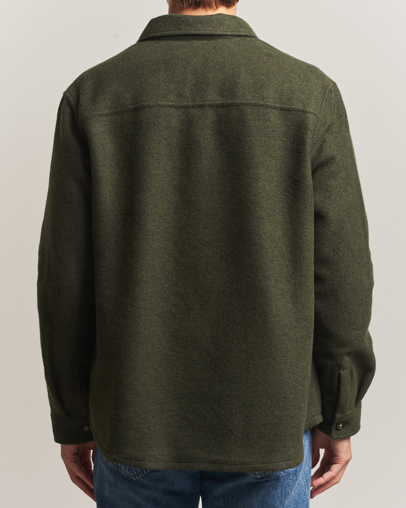 Mies | Kauluspaidat | Barbour Lifestyle | Marltown Tailored Wool Blend Overshirt Sage