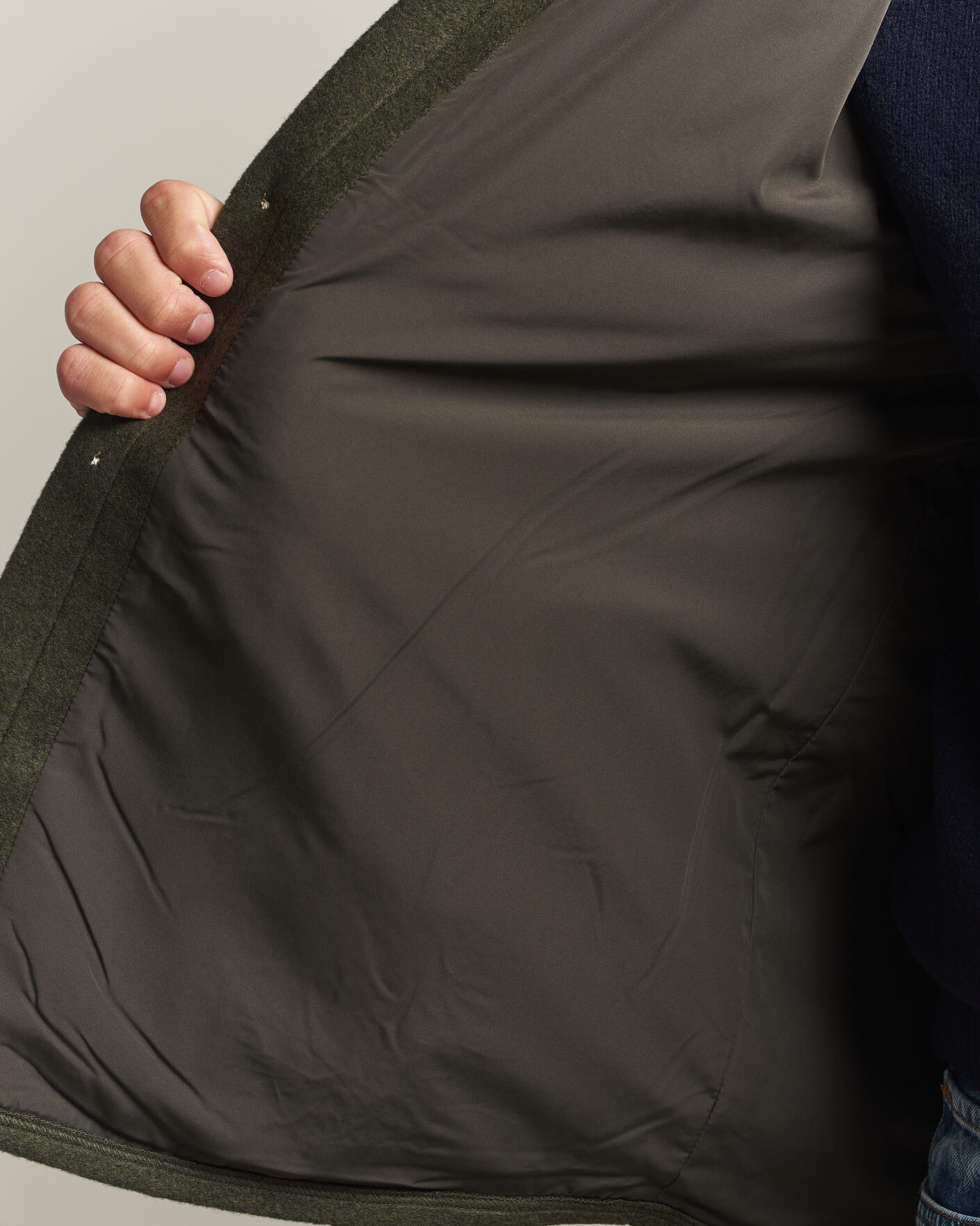 Mies | Kauluspaidat | Barbour Lifestyle | Marltown Tailored Wool Blend Overshirt Sage