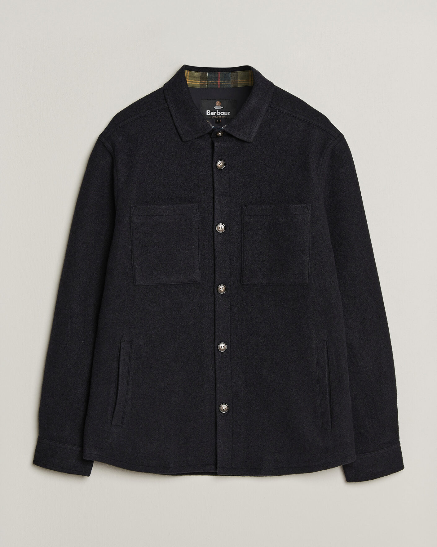 Mies | Kauluspaidat | Barbour Lifestyle | Marltown Tailored Wool Blend Overshirt Navy
