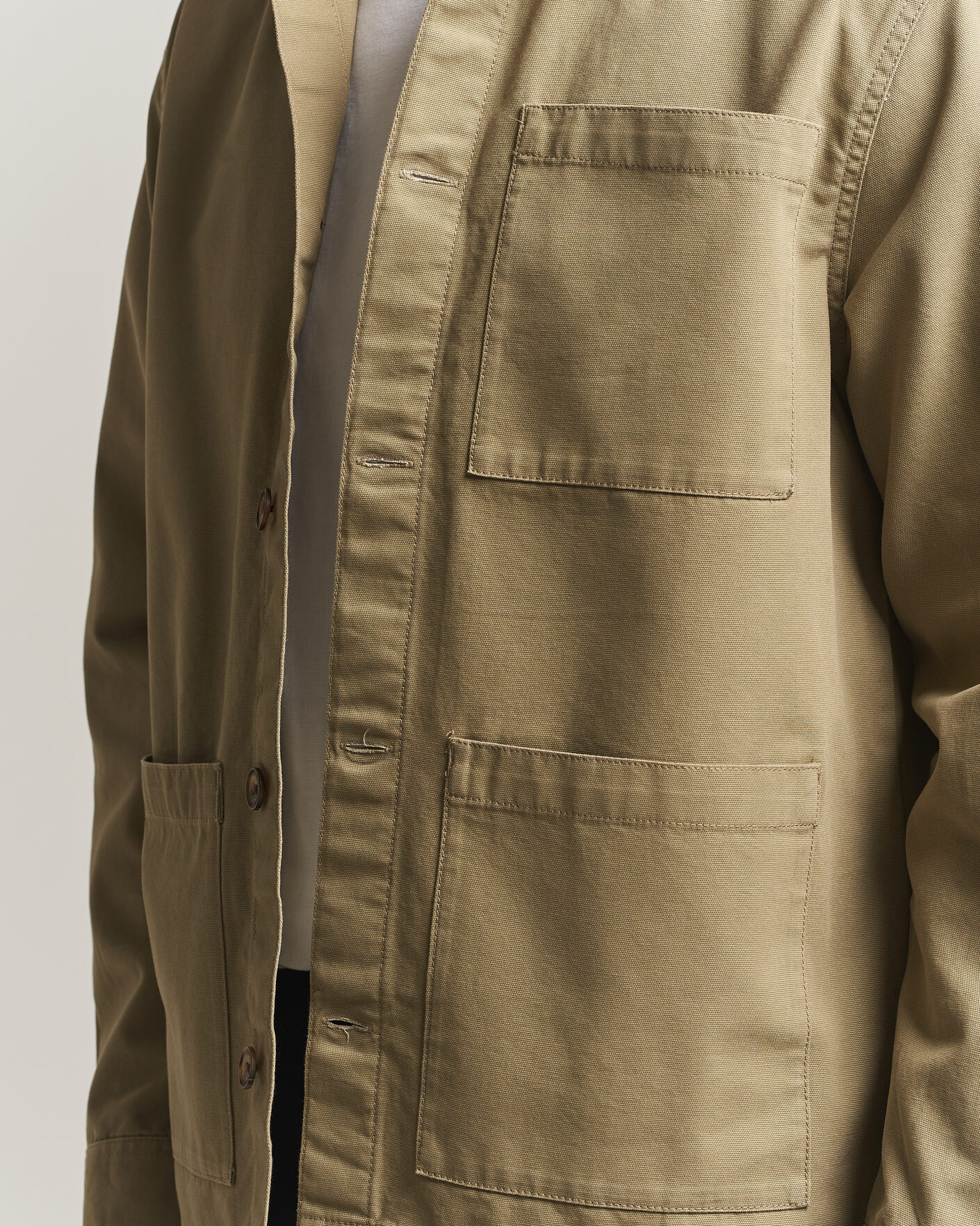 Mies | Kauluspaidat | Barbour Lifestyle | Tartan trimed Washed Overshirt Mushroom