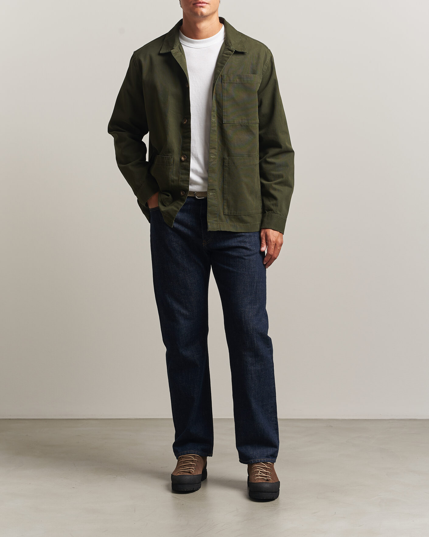 Mies | Kauluspaidat | Barbour Lifestyle | Tartan trimed Washed Overshirt Sage