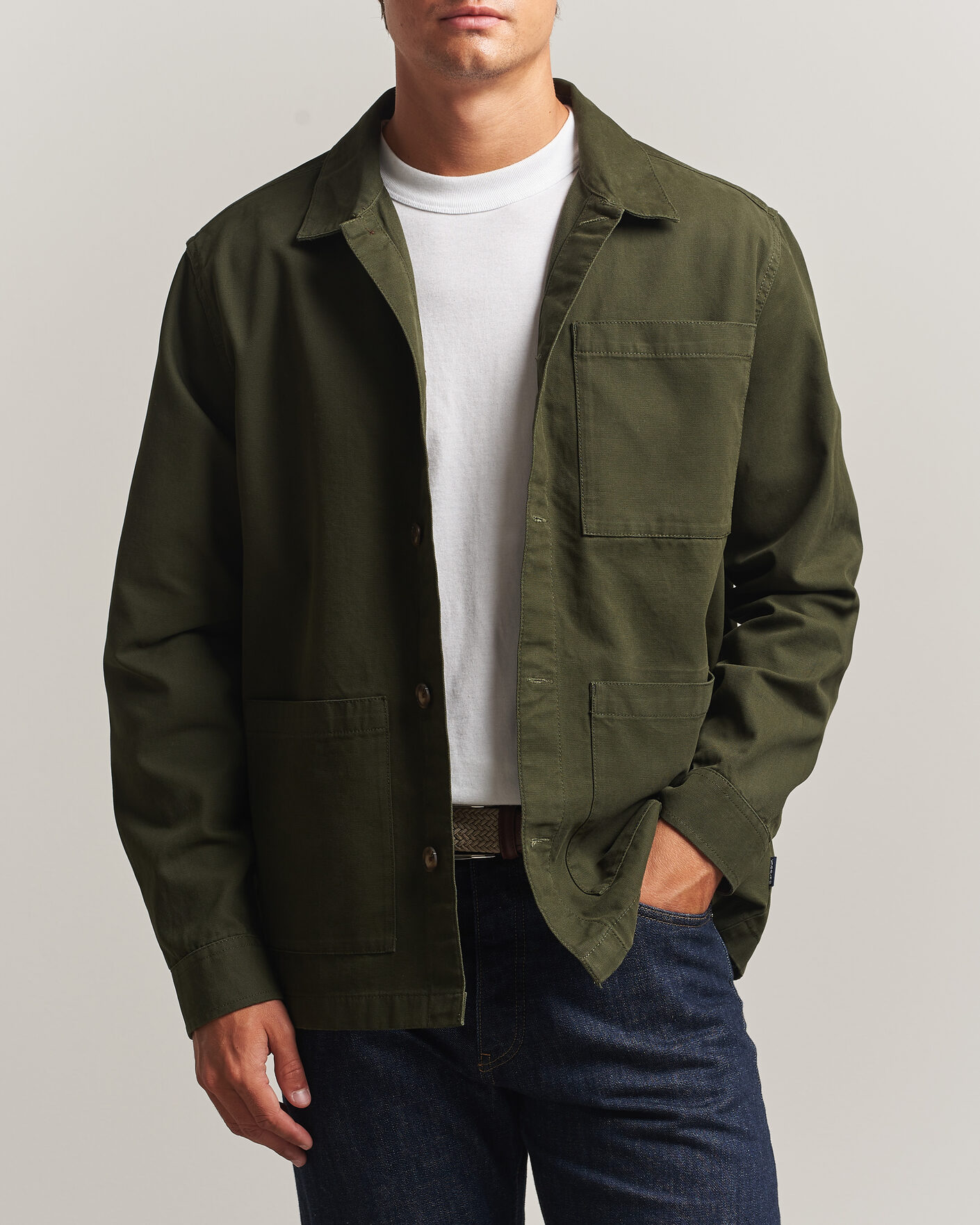 Mies | Kauluspaidat | Barbour Lifestyle | Tartan trimed Washed Overshirt Sage