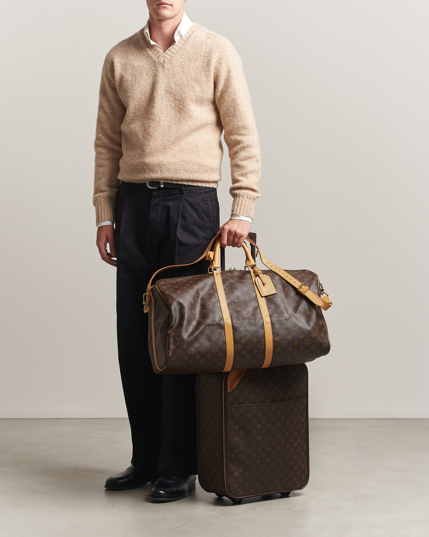 Mies | Pre-Owned & Vintage Bags | Louis Vuitton Pre-Owned | Keepall Bandouliére 55 Monogram