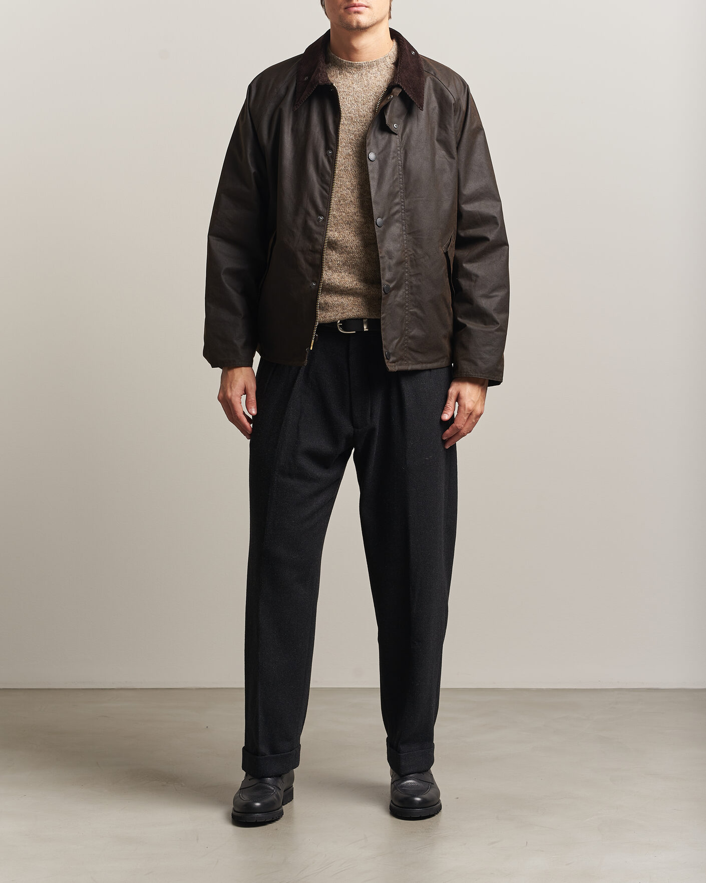 Mies | Takit | Barbour Heritage | Transport Wax Jacket Dark Brown