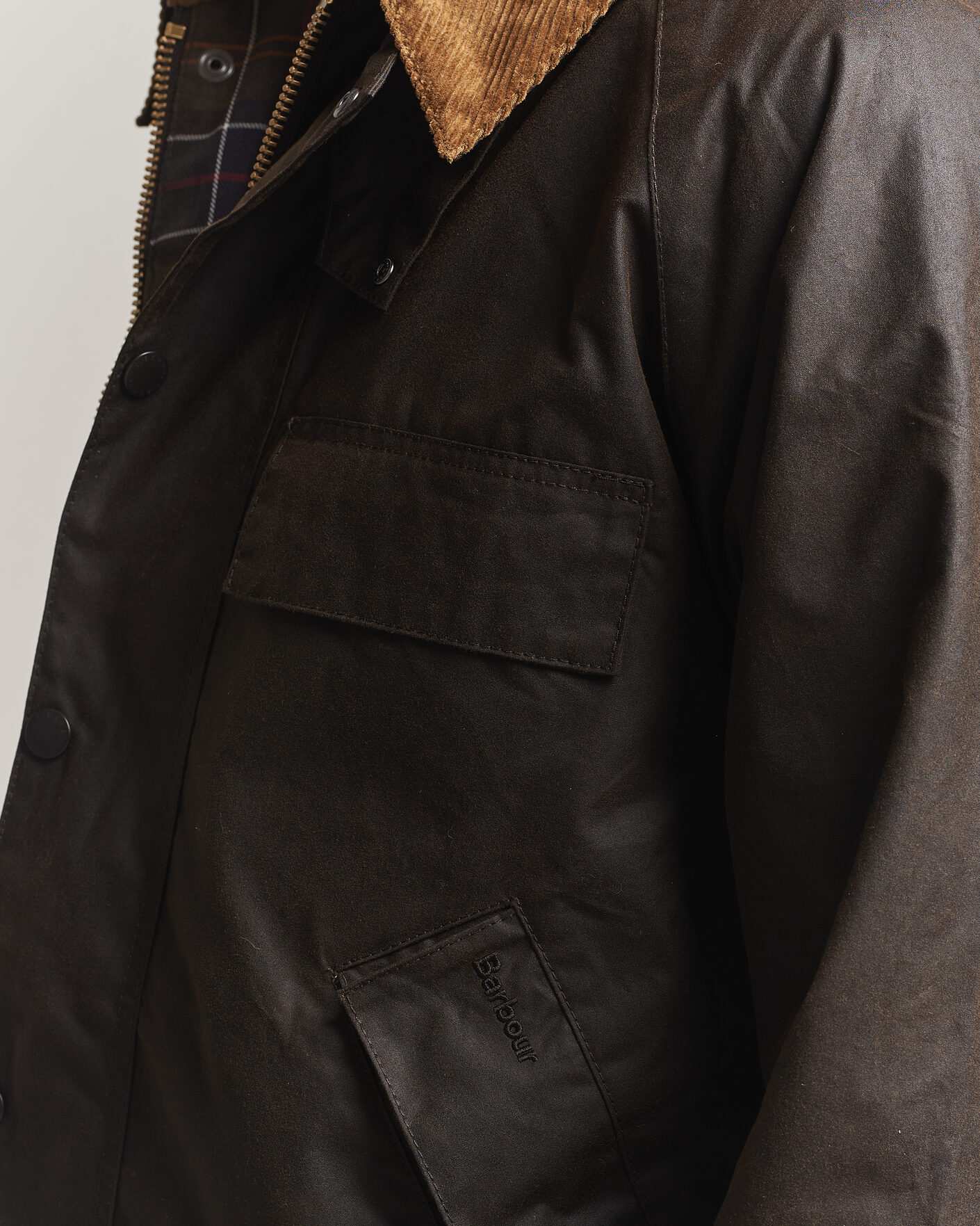 Mies | Takit | Barbour Heritage | Four Pocket Transport Wax Jacket Dark Brown