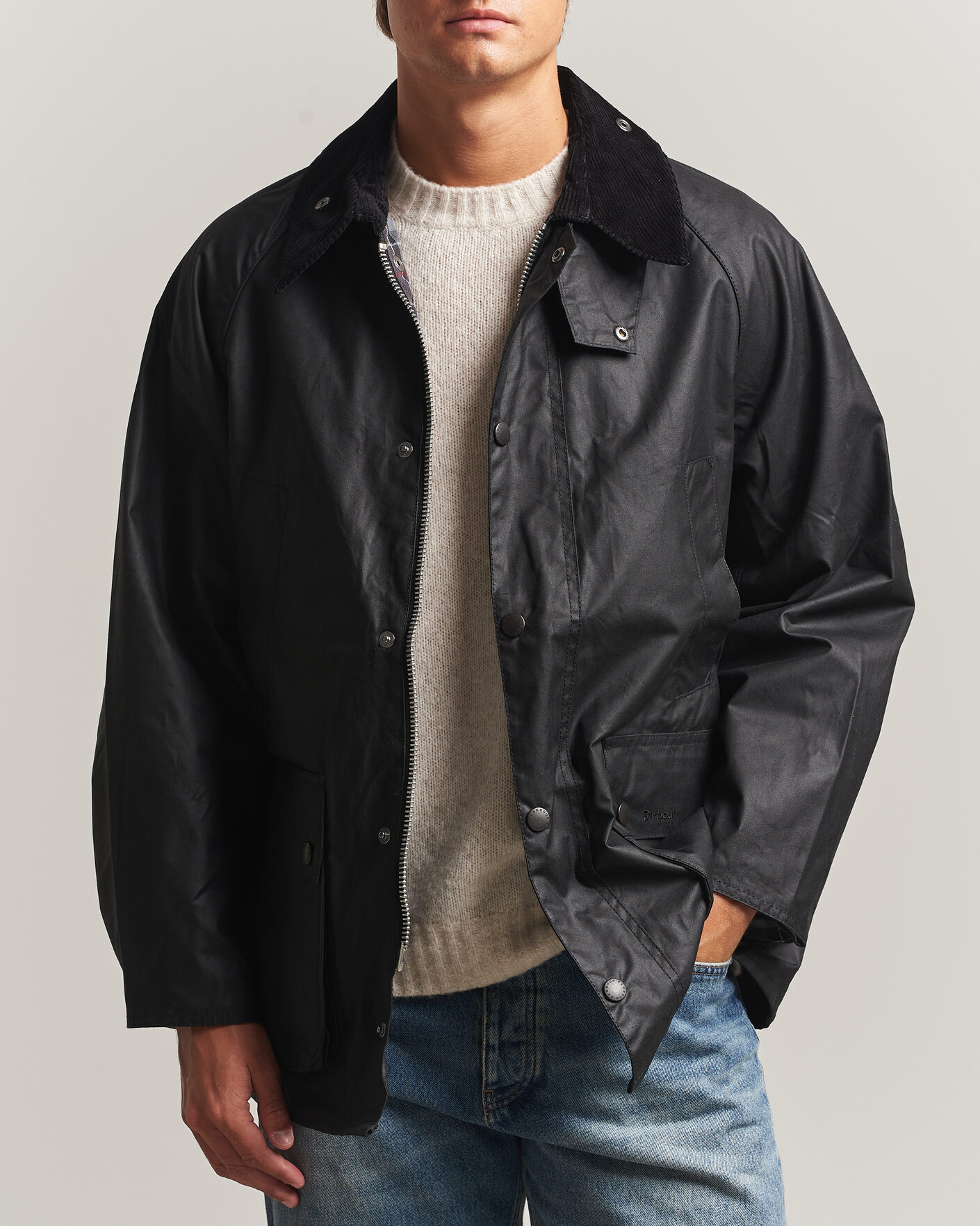 Mies | Takit | Barbour Heritage | Oversize Bedale Wax Jacket Black