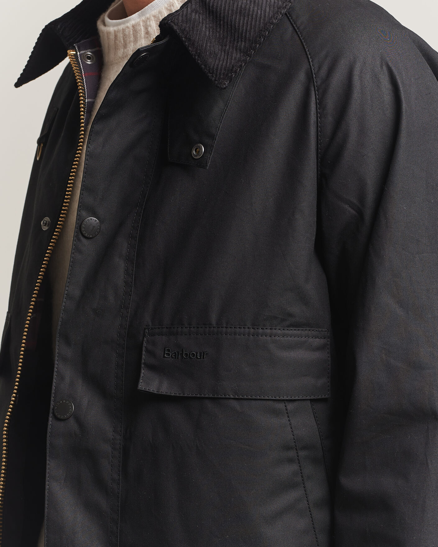 Mies | Takit | Barbour Heritage | Long Spey Wax Jacket Black