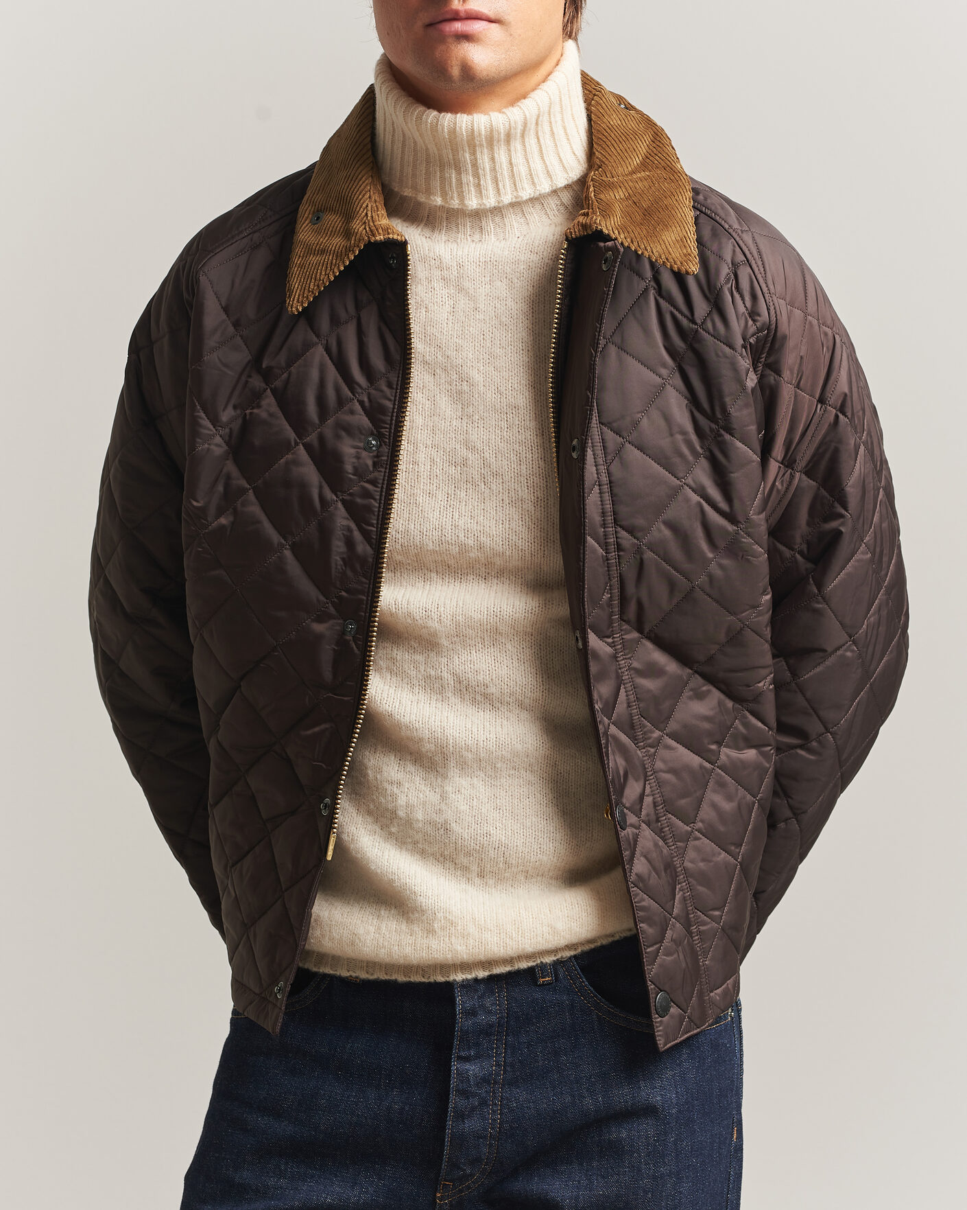 Mies | Takit | Barbour Heritage | Oversize Transport Quilted Jacket Dark Brown