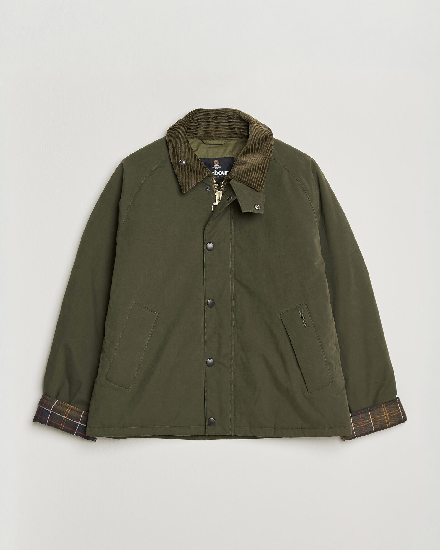 Mies | Takit | Barbour Heritage | Padded Rollback Transport Jacket Olive