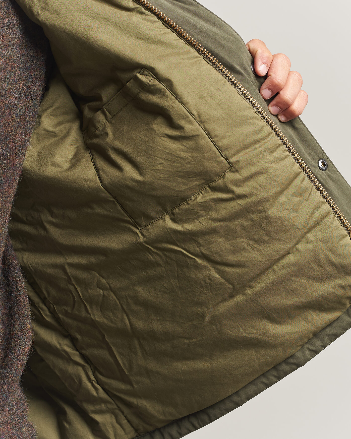 Mies | Takit | Barbour Heritage | Padded Rollback Transport Jacket Olive