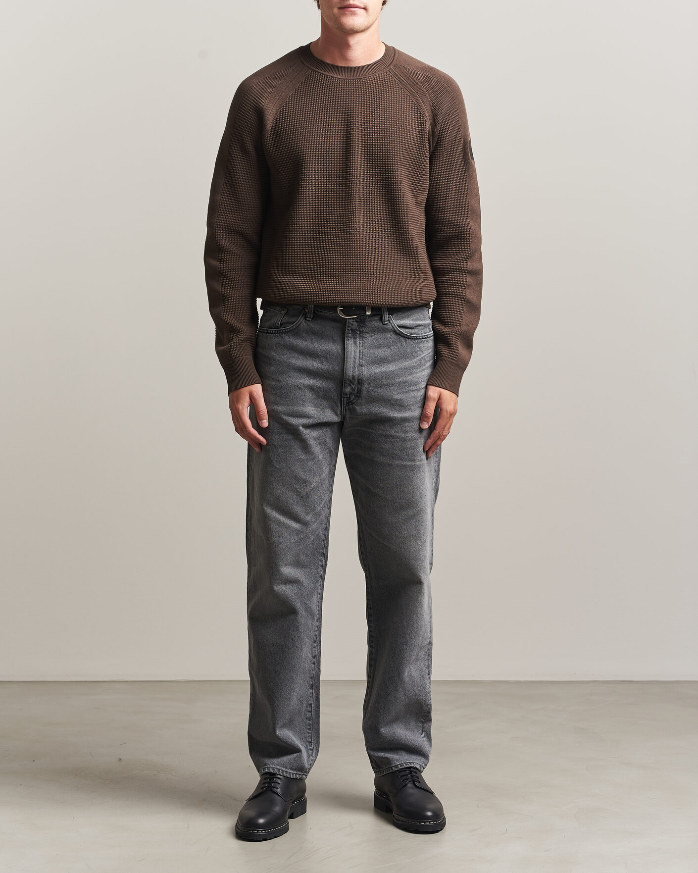 Mies | Puserot | Belstaff | Bradwell Cotton Knitted Crew Neck Army Olive