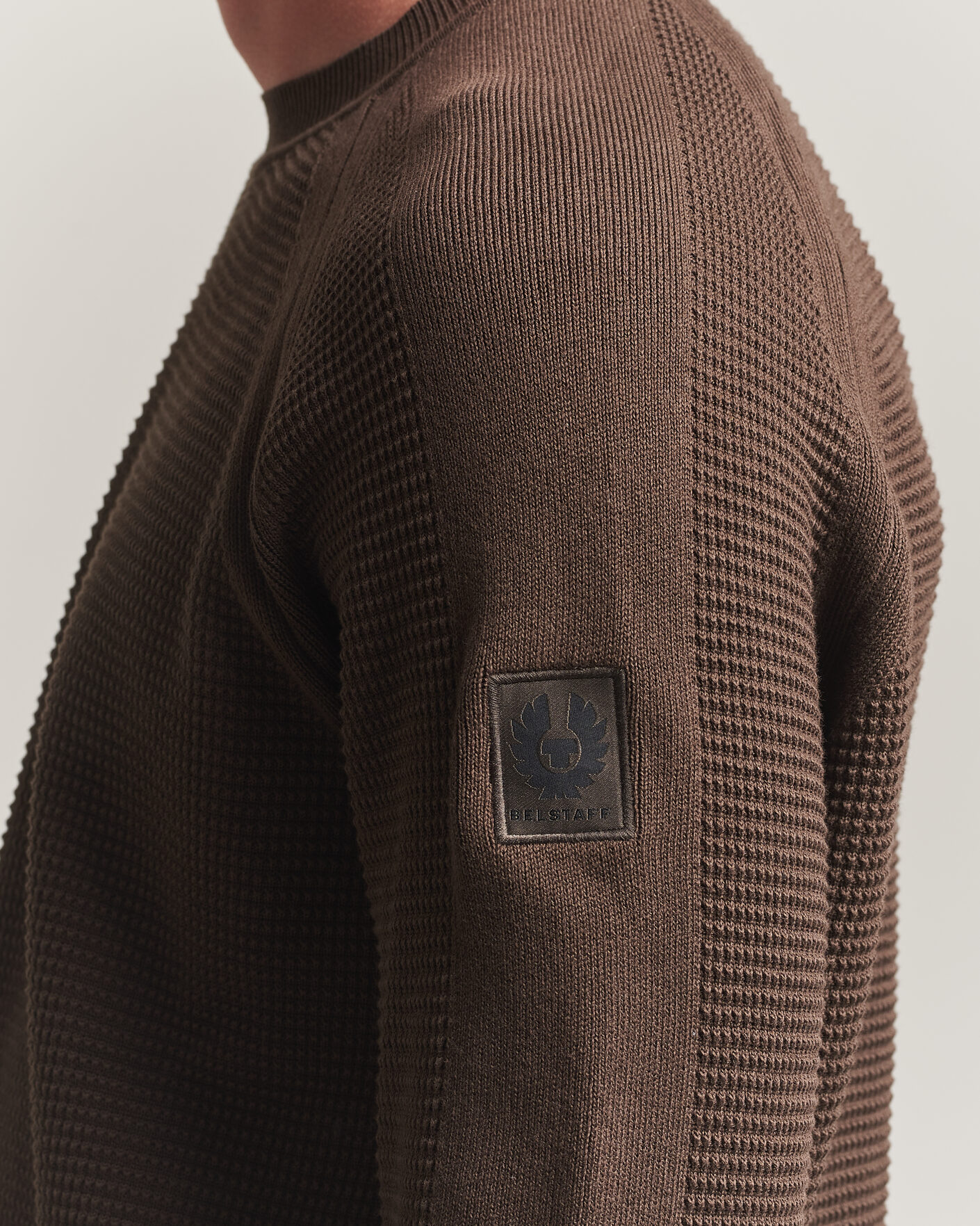 Mies | Puserot | Belstaff | Bradwell Cotton Knitted Crew Neck Army Olive