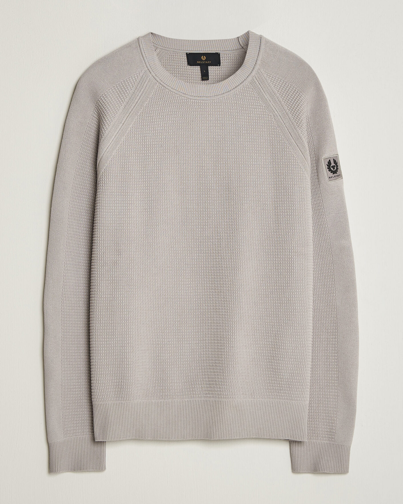 Mies | Puserot | Belstaff | Bradwell Cotton Knitted Crew Neck Concrete