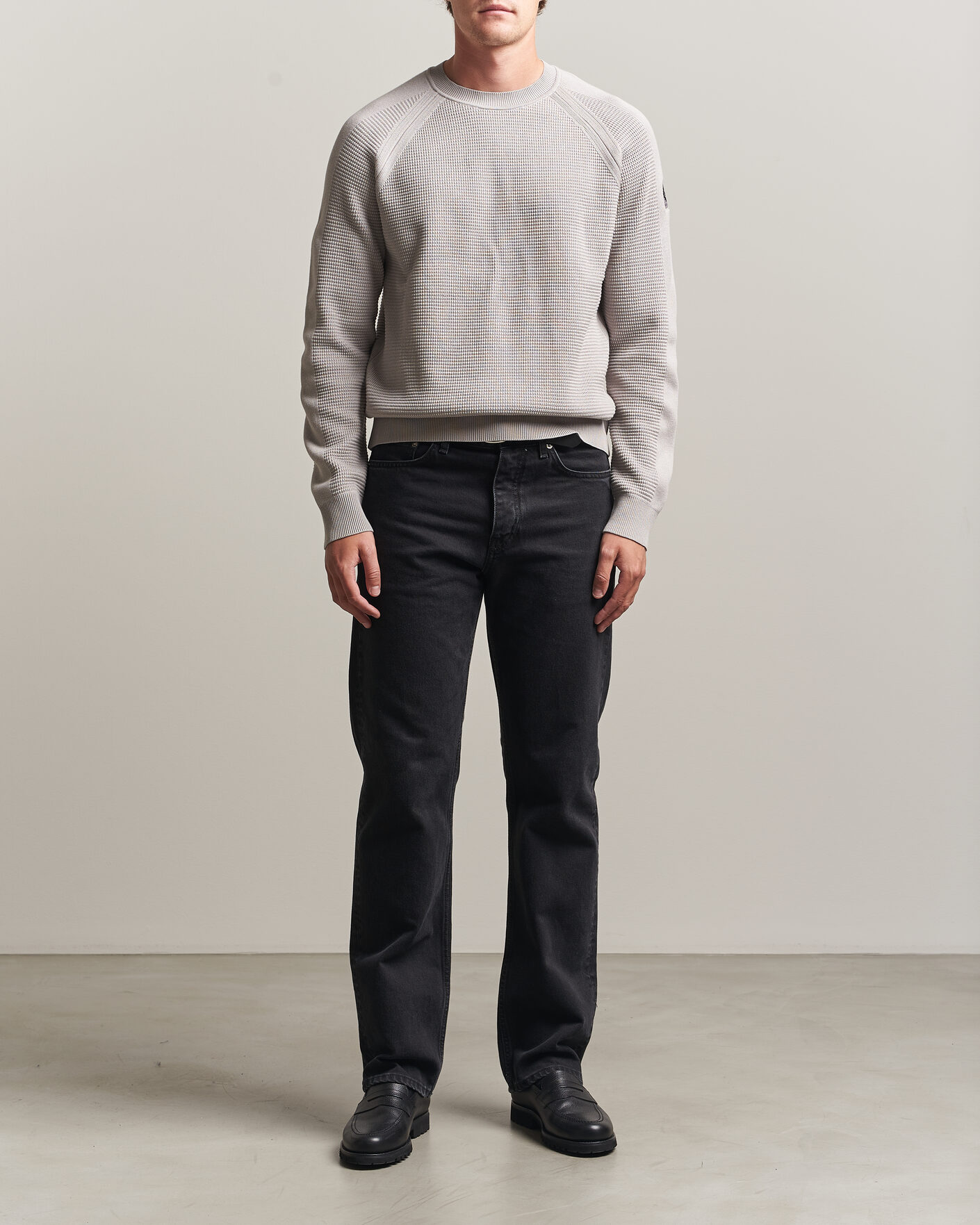 Mies | Puserot | Belstaff | Bradwell Cotton Knitted Crew Neck Concrete