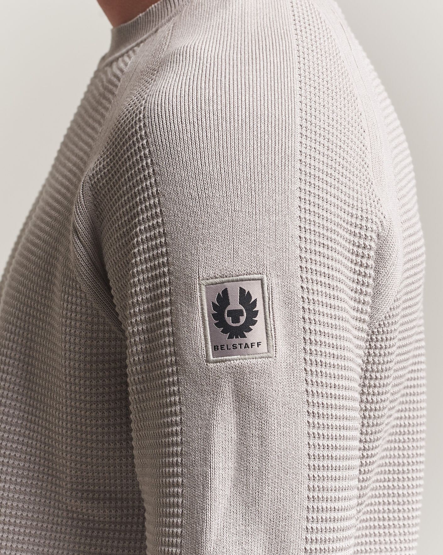 Mies | Puserot | Belstaff | Bradwell Cotton Knitted Crew Neck Concrete