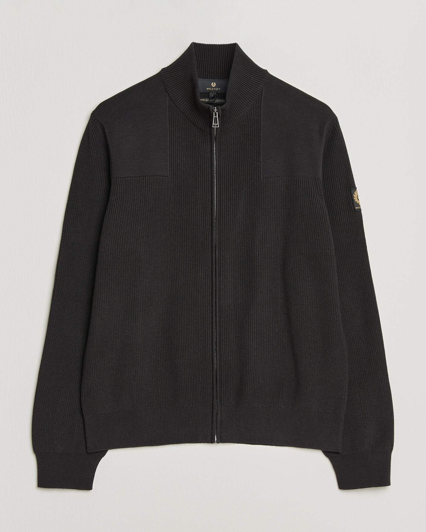 Mies | Puserot | Belstaff | Commander Knitted Full Zip Black