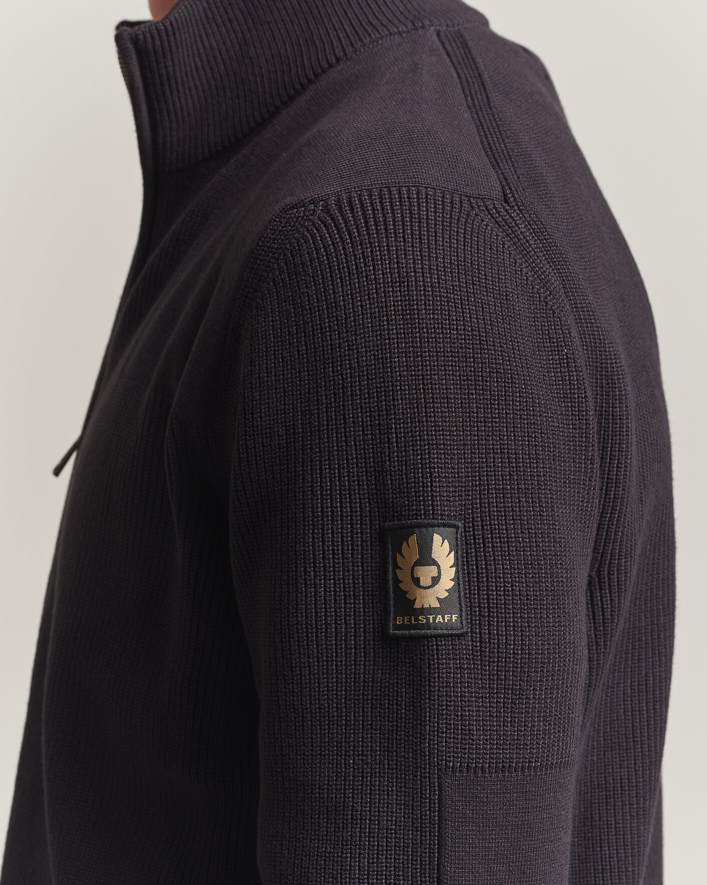Mies | Puserot | Belstaff | Commander Knitted Full Zip Black