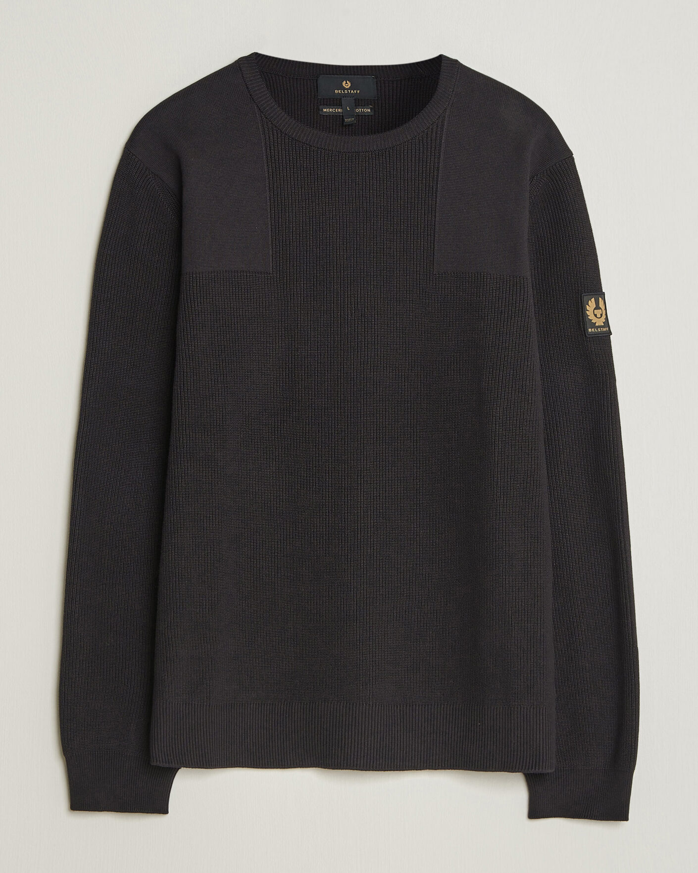 Mies | Puserot | Belstaff | Commander Knitted Crew Neck Black
