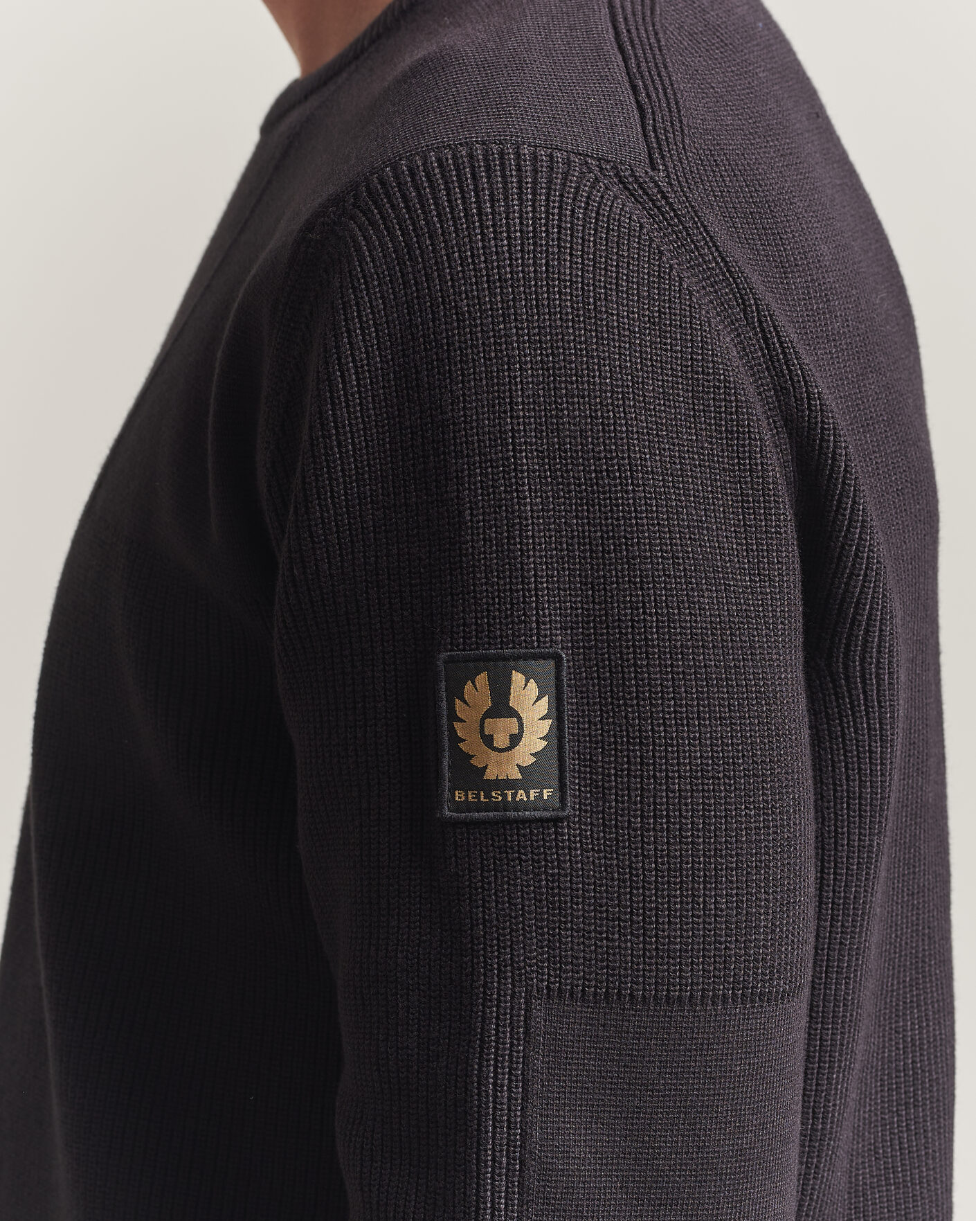 Mies | Puserot | Belstaff | Commander Knitted Crew Neck Black