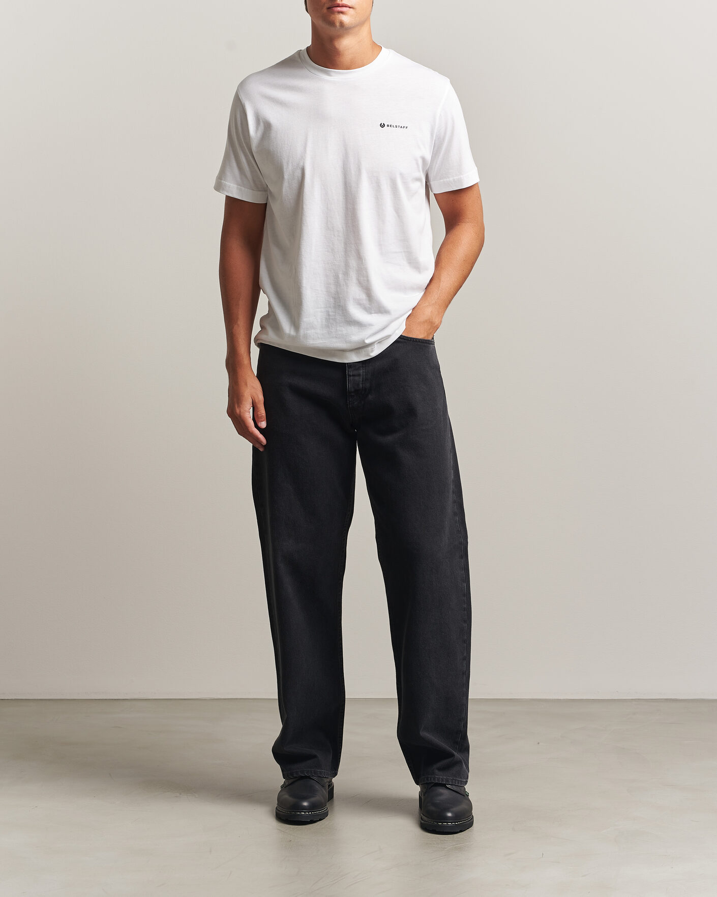 Mies | T-paidat | Belstaff | 3-Pack Crew Neck T-Shirt Black/Dark Ink/White