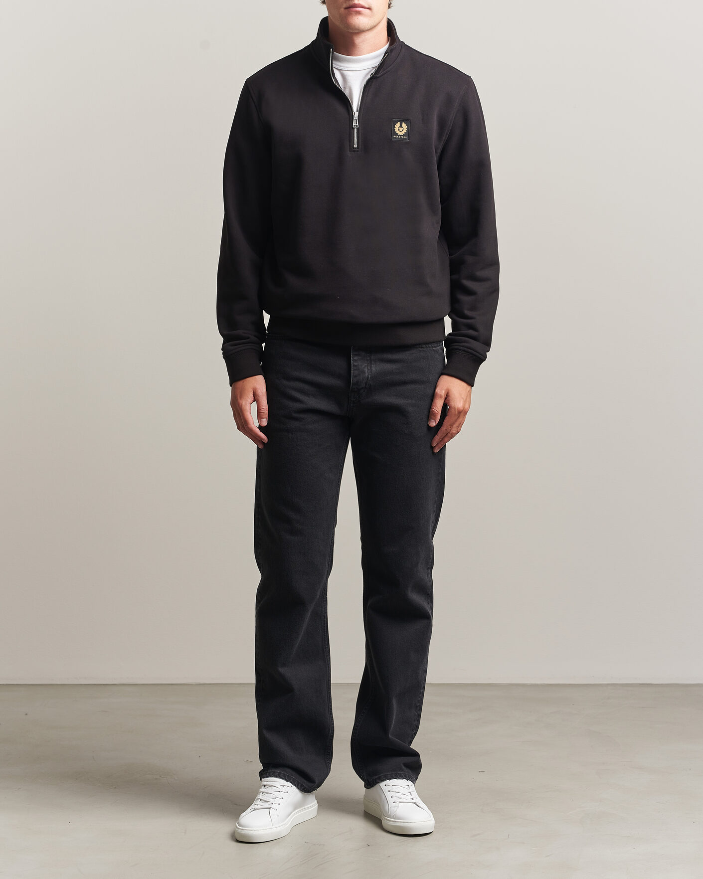 Mies | Puserot | Belstaff | Signature Half Zip Sweatshirt Black
