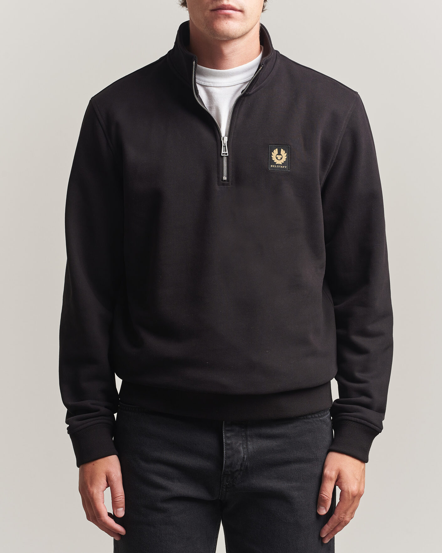 Mies | Puserot | Belstaff | Signature Half Zip Sweatshirt Black