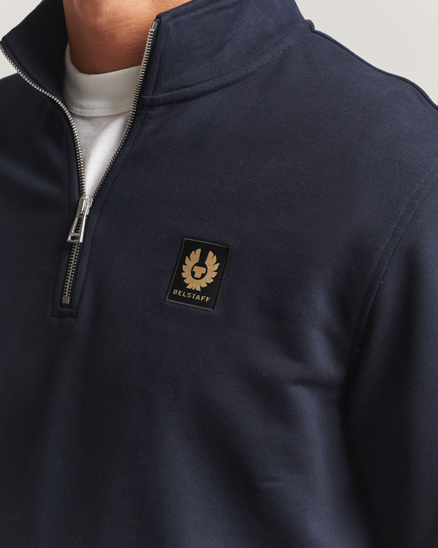 Mies | Puserot | Belstaff | Signature Half Zip Sweatshirt Dark Ink