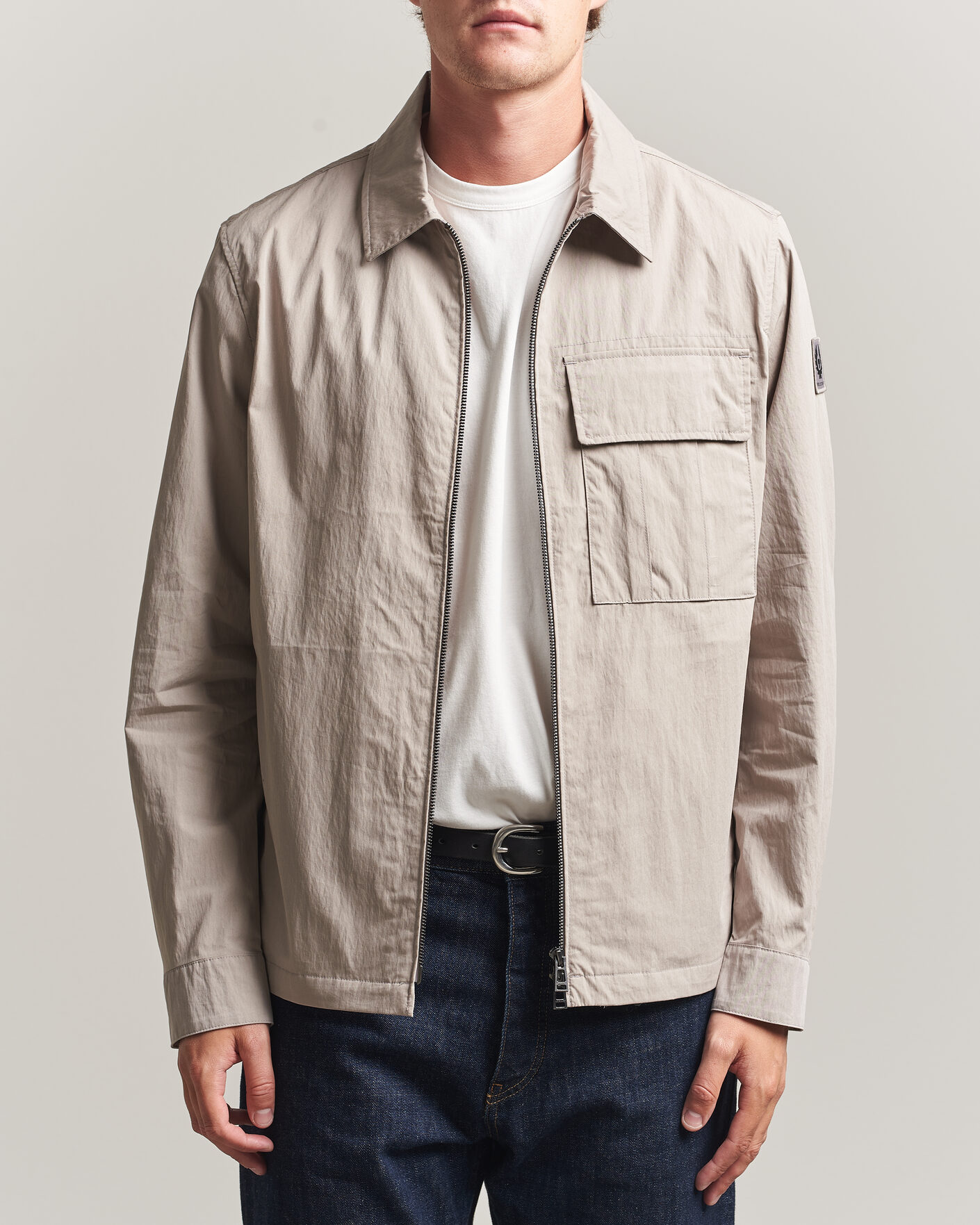 Mies | Kauluspaidat | Belstaff | Cargo Overshirt Concrete