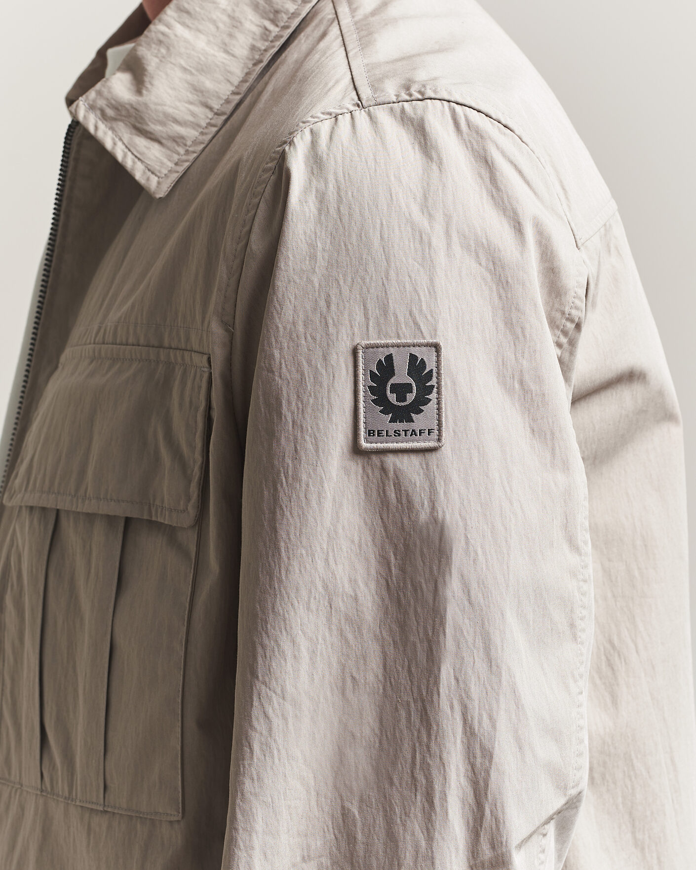 Mies | Kauluspaidat | Belstaff | Cargo Overshirt Concrete