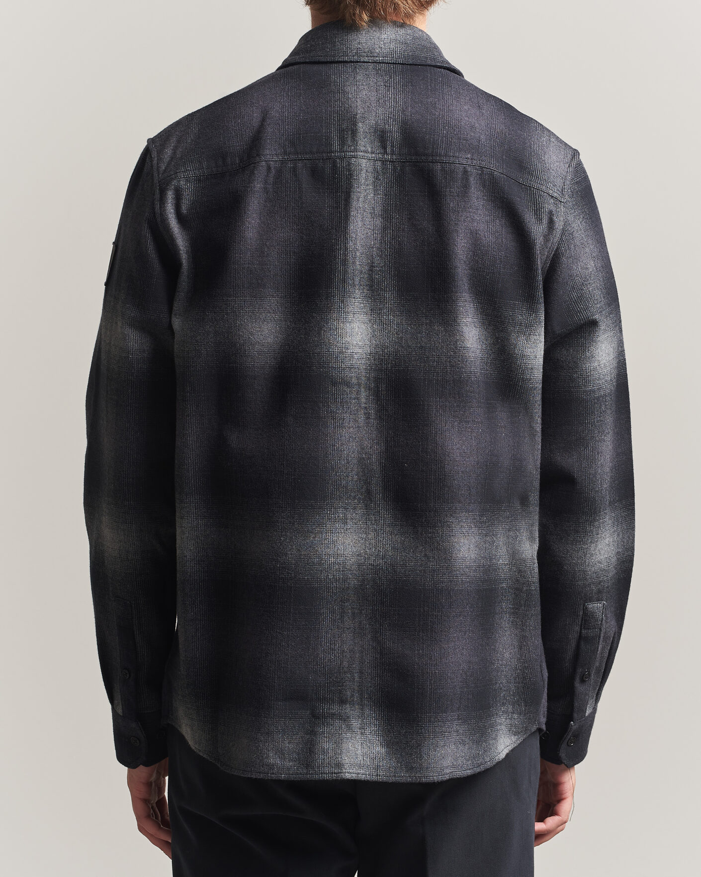 Mies | Kauluspaidat | Belstaff | Outpost Cotton Flannel Checked Overshirt Black