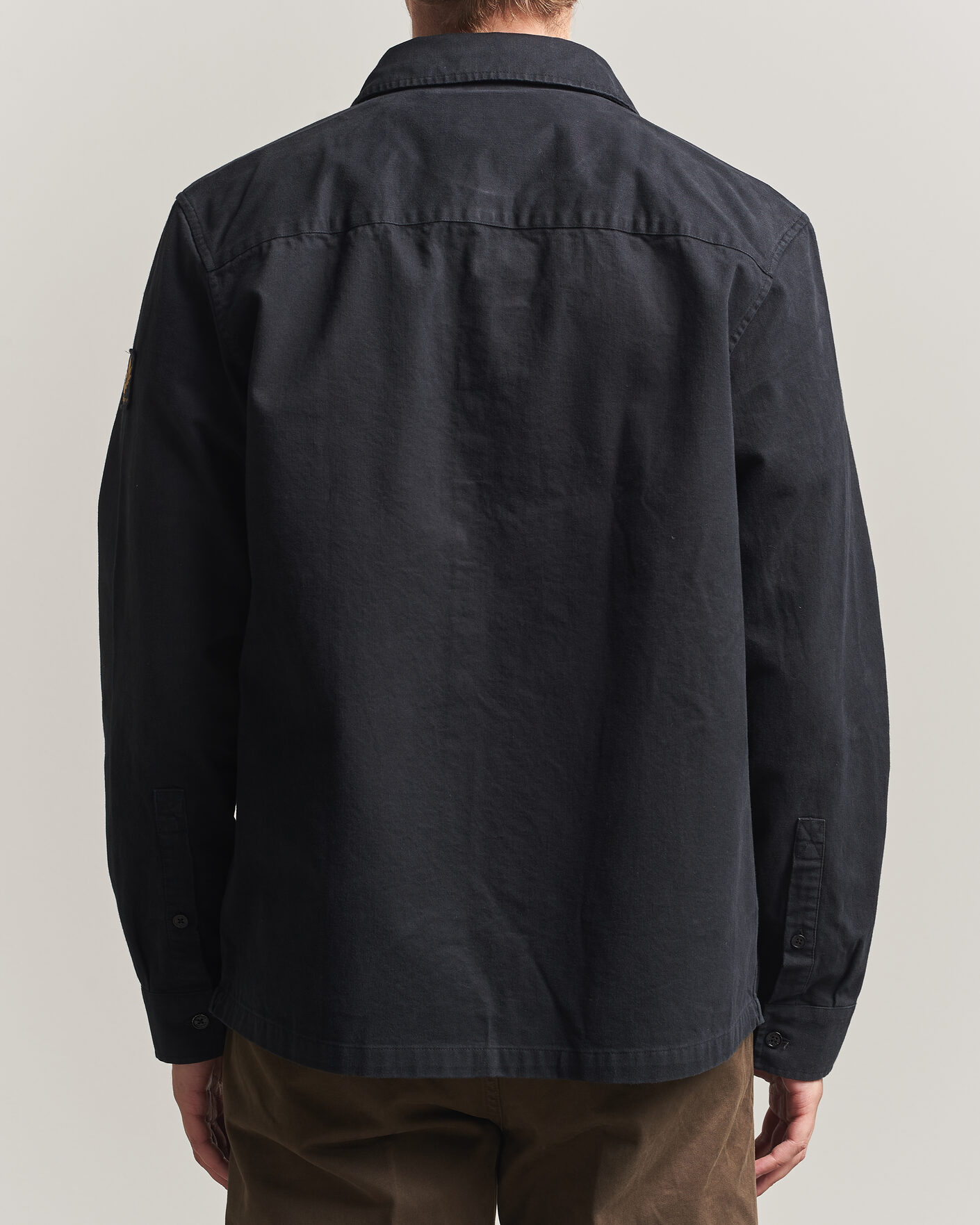 Mies | Kauluspaidat | Belstaff | Outpost Cotton Herringbone Overshirt Black
