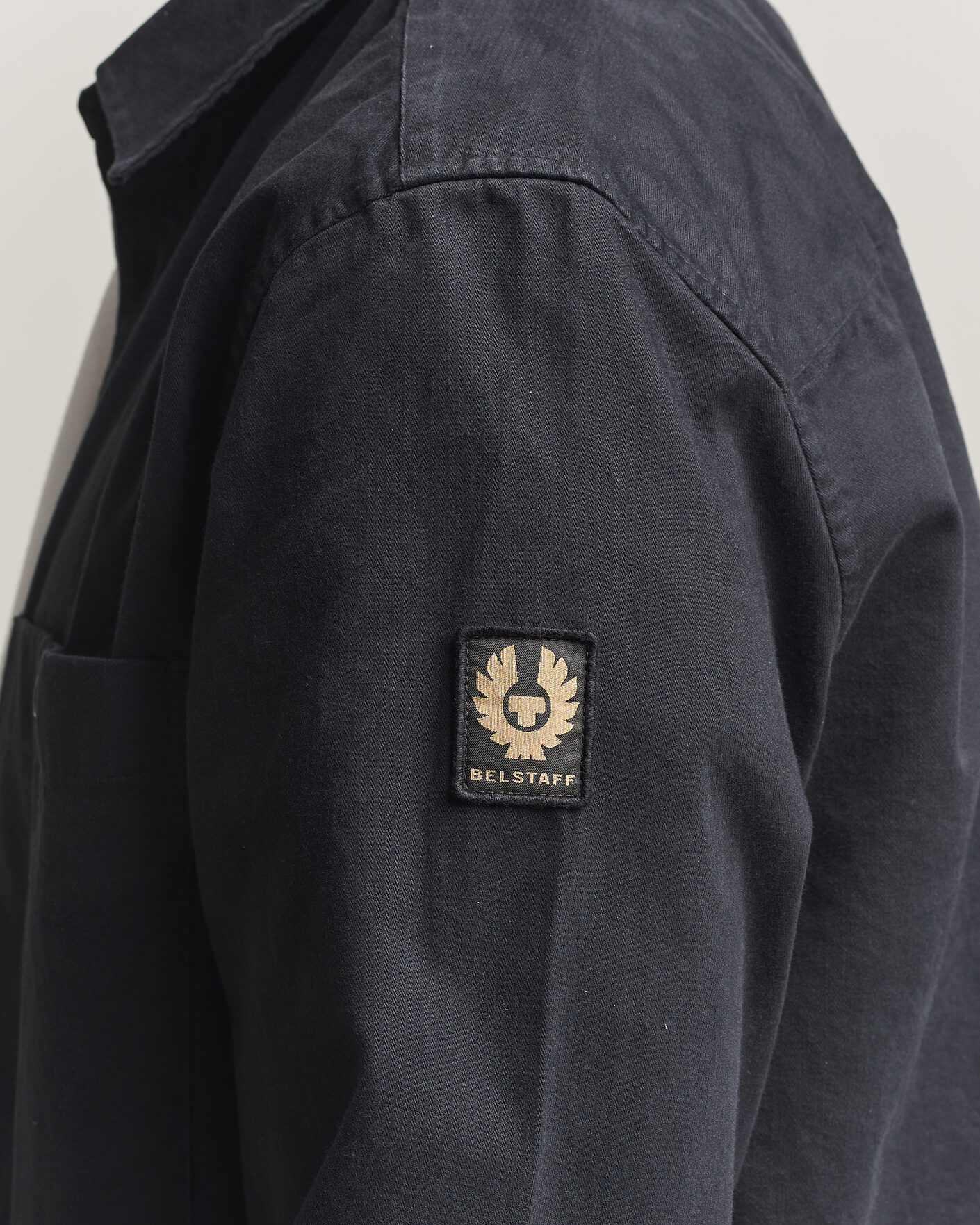 Mies | Kauluspaidat | Belstaff | Outpost Cotton Herringbone Overshirt Black