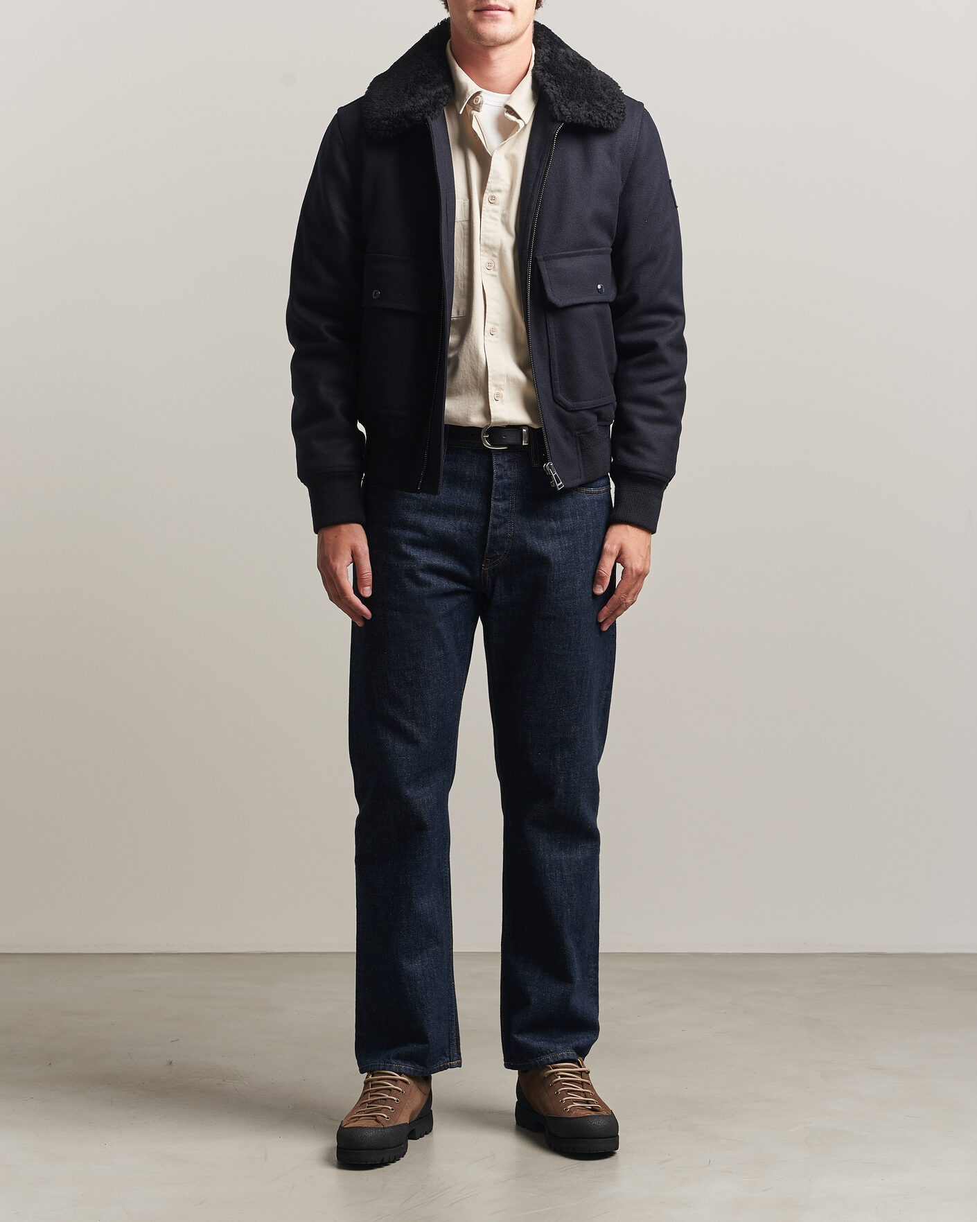 Mies | Takit | Belstaff | Welder Wool Bomber Jacket Dark Ink