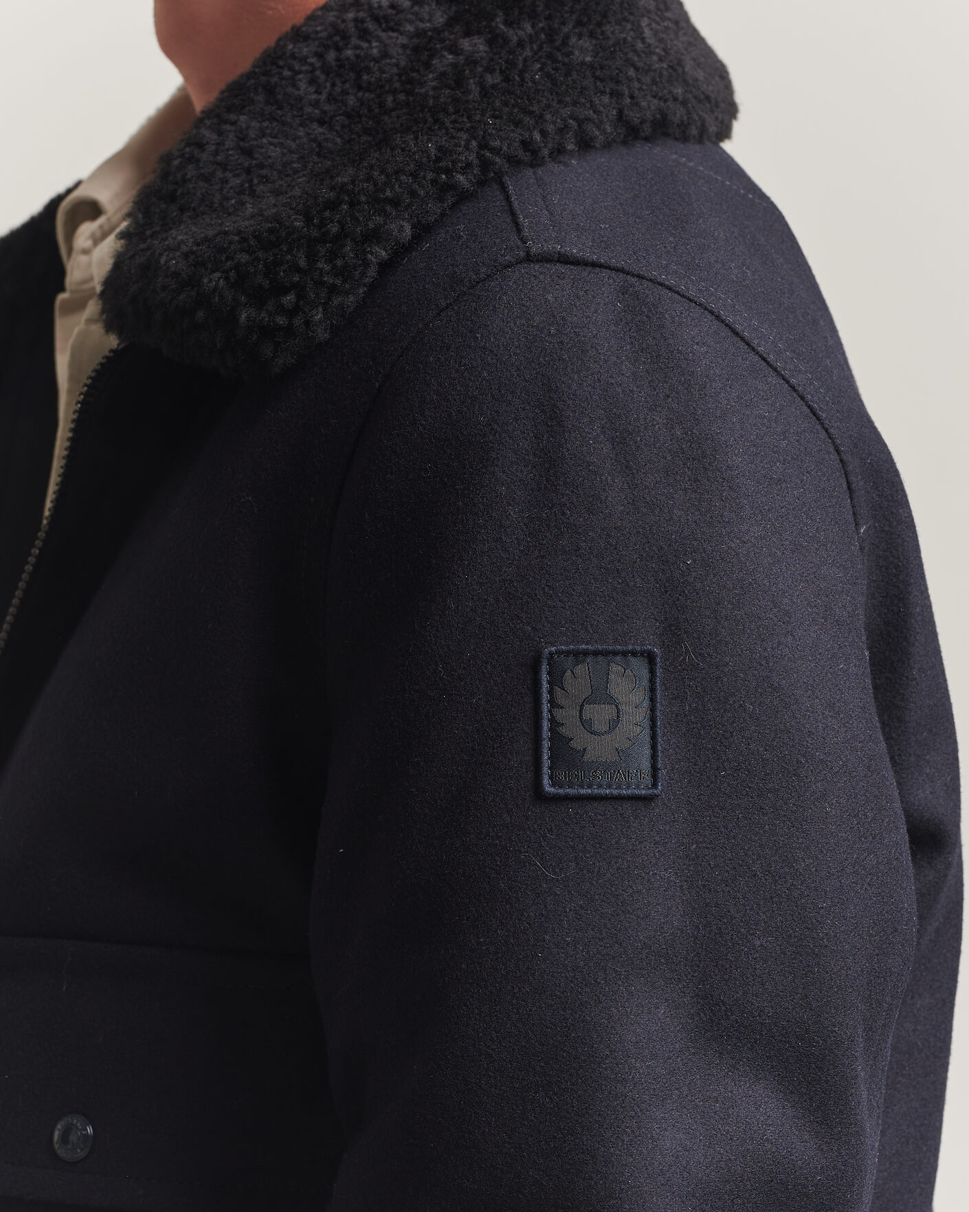 Mies | Takit | Belstaff | Welder Wool Bomber Jacket Dark Ink