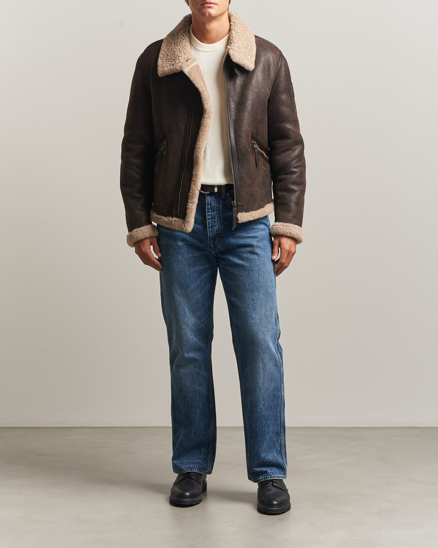 Mies | Takit | Belstaff | Winterbrook Shearling Jacket Dark Brown