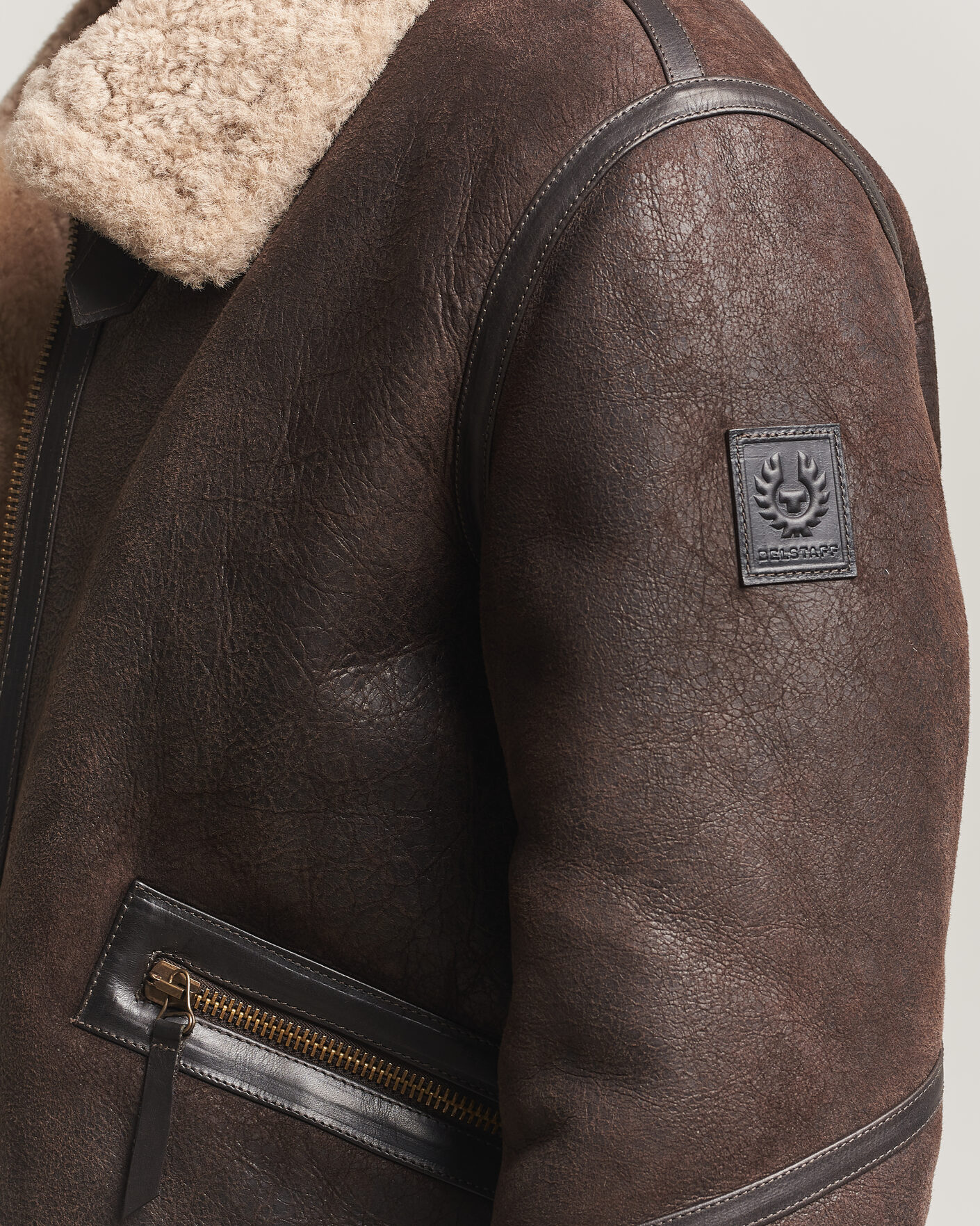 Mies | Takit | Belstaff | Winterbrook Shearling Jacket Dark Brown