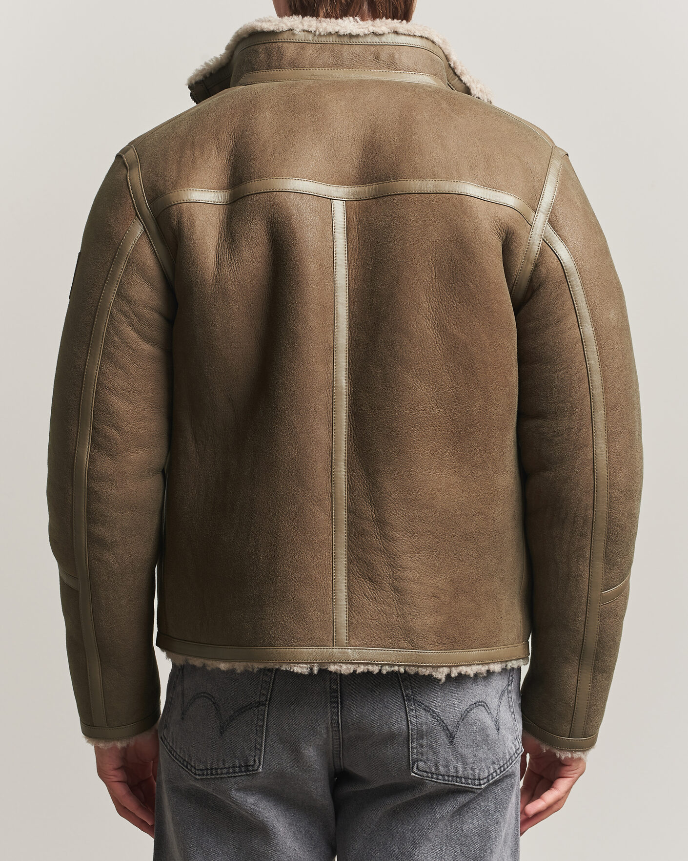 Mies | Takit | Belstaff | Highland Shearling Jacket Dark Dusty Taupe