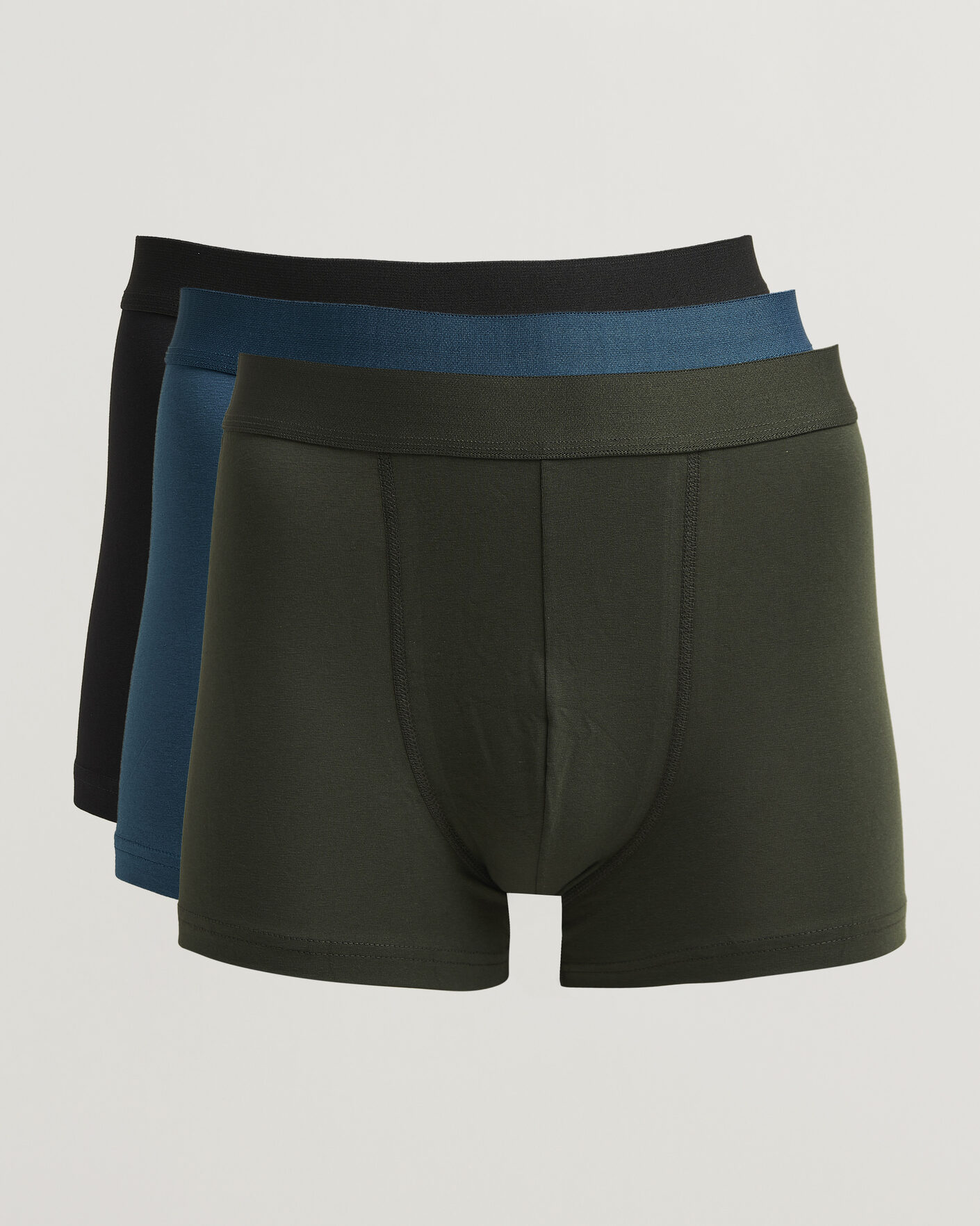 Mies | Alusvaatteet | Bread & Boxers | 3-Pack Boxer Brief Green/Blue/Black