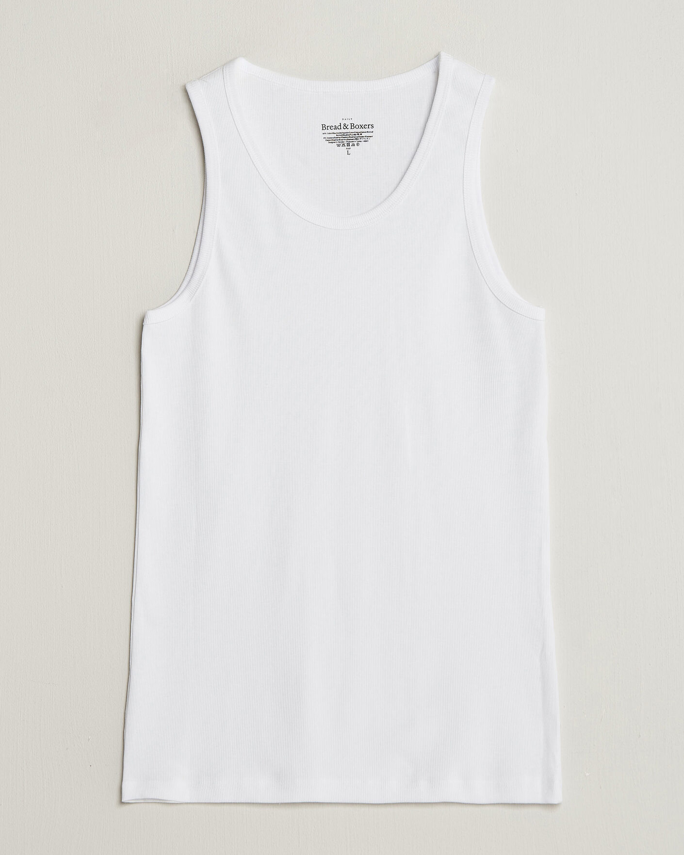 Mies | T-paidat | Bread & Boxers | 2-Pack Ribbed Tank White
